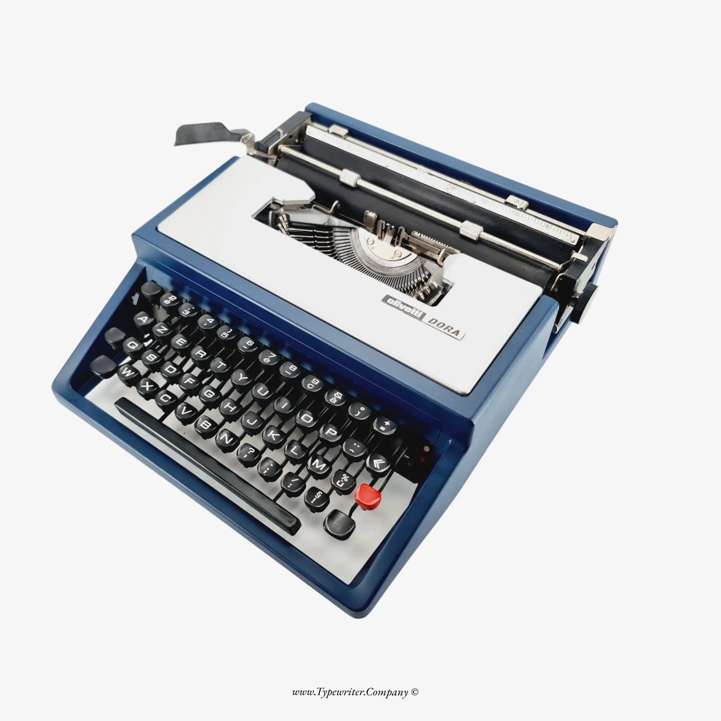 Olivetti Dora Typewriter, Vintage Manual, Refurbished, AZERTY Keyboard - ElGranero Typewriter.Company