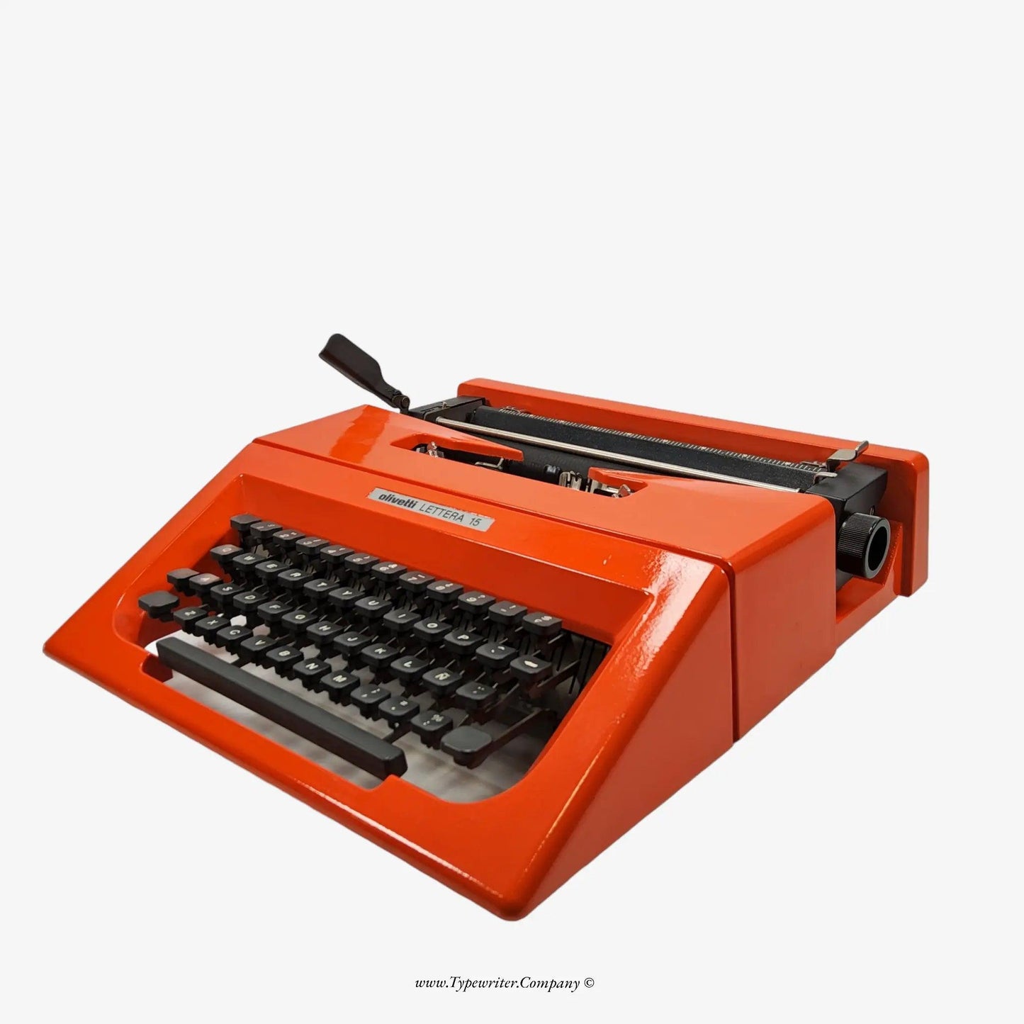 Olivetti Lettera 15, Orange Olivetti Typewriter, Vintage, Manual, Refurbished Typewriter.Company