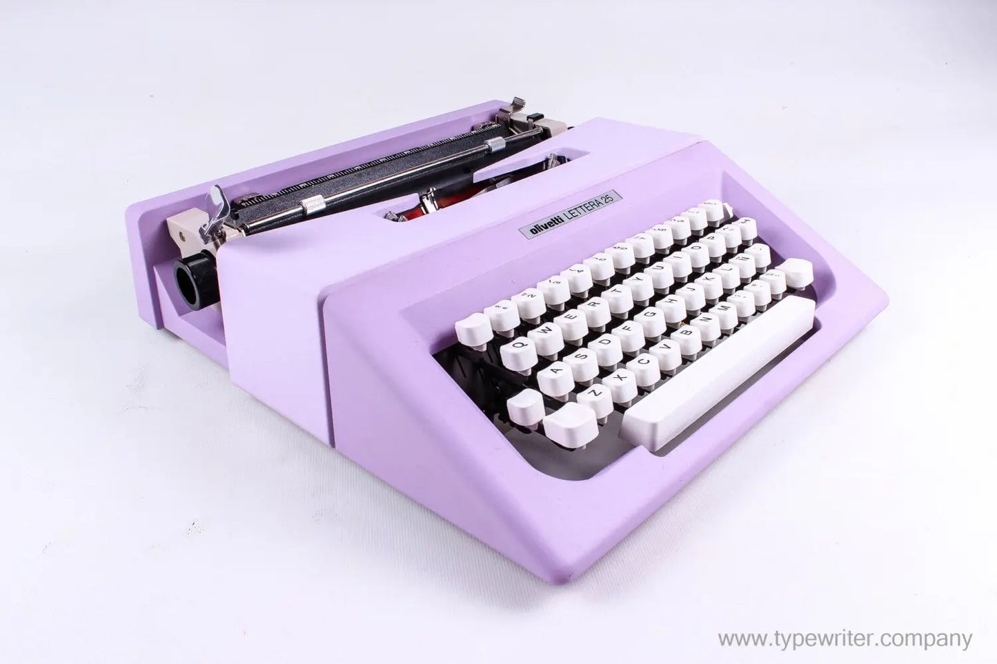 Olivetti Lettera 25 Lilac Manual Typewriter, Professionally Serviced - ElGranero Typewriter.Company