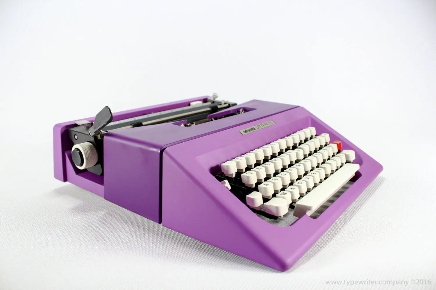 Olivetti Lettera 25 Violet Manual Typewriter, Professionally Serviced - ElGranero Typewriter.Company