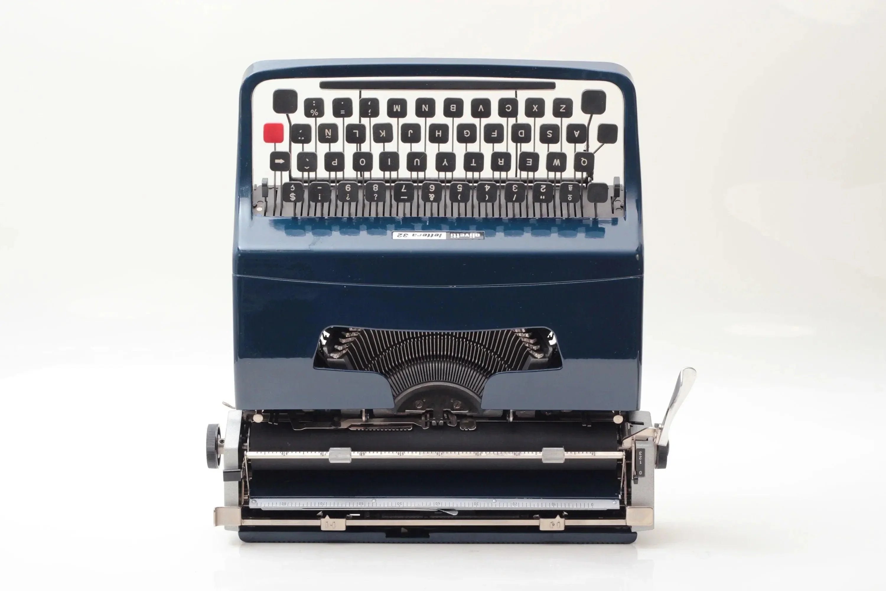 Olivetti Lettera 32 タイプライター 青 Olivetti Lettera 32 Light Blue, Vintage Manual Typewriter