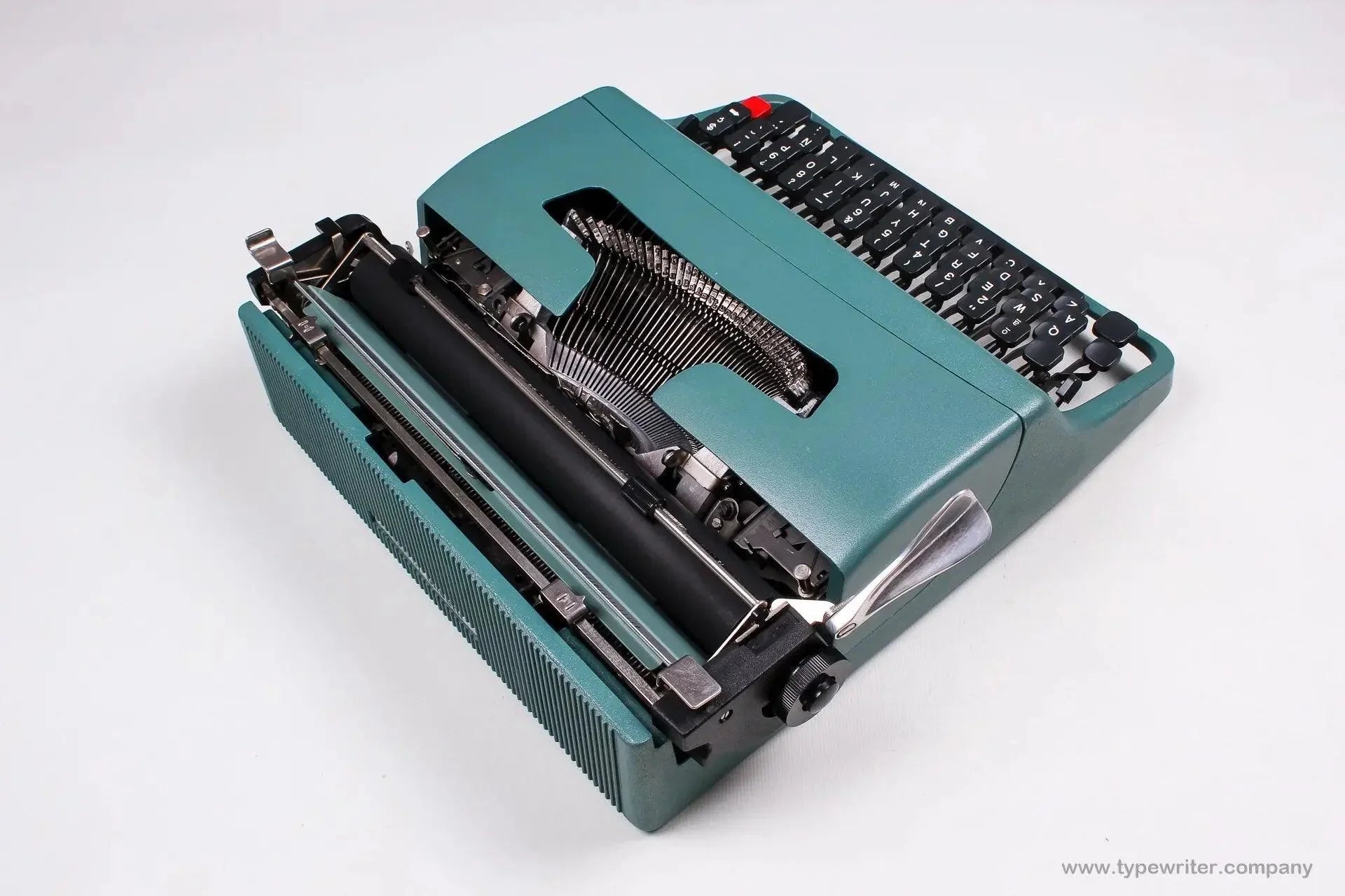 中古品　olivetti lettera42 タイプライター　ブルー　グリーン 中古品 olivetti lettera42 タイプライター ブルー グリーン 中古品