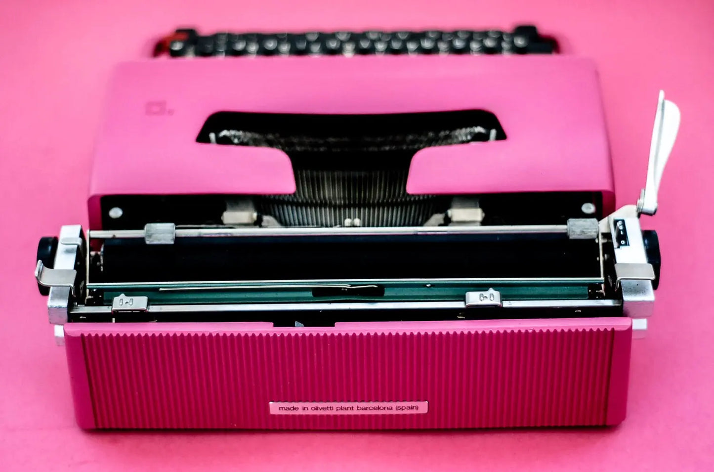 Olivetti Lettera 32 Pink Typewriter, Vintage, Manual Portable, Professionally Serviced by Typewriter.Company - ElGranero Typewriter.Company