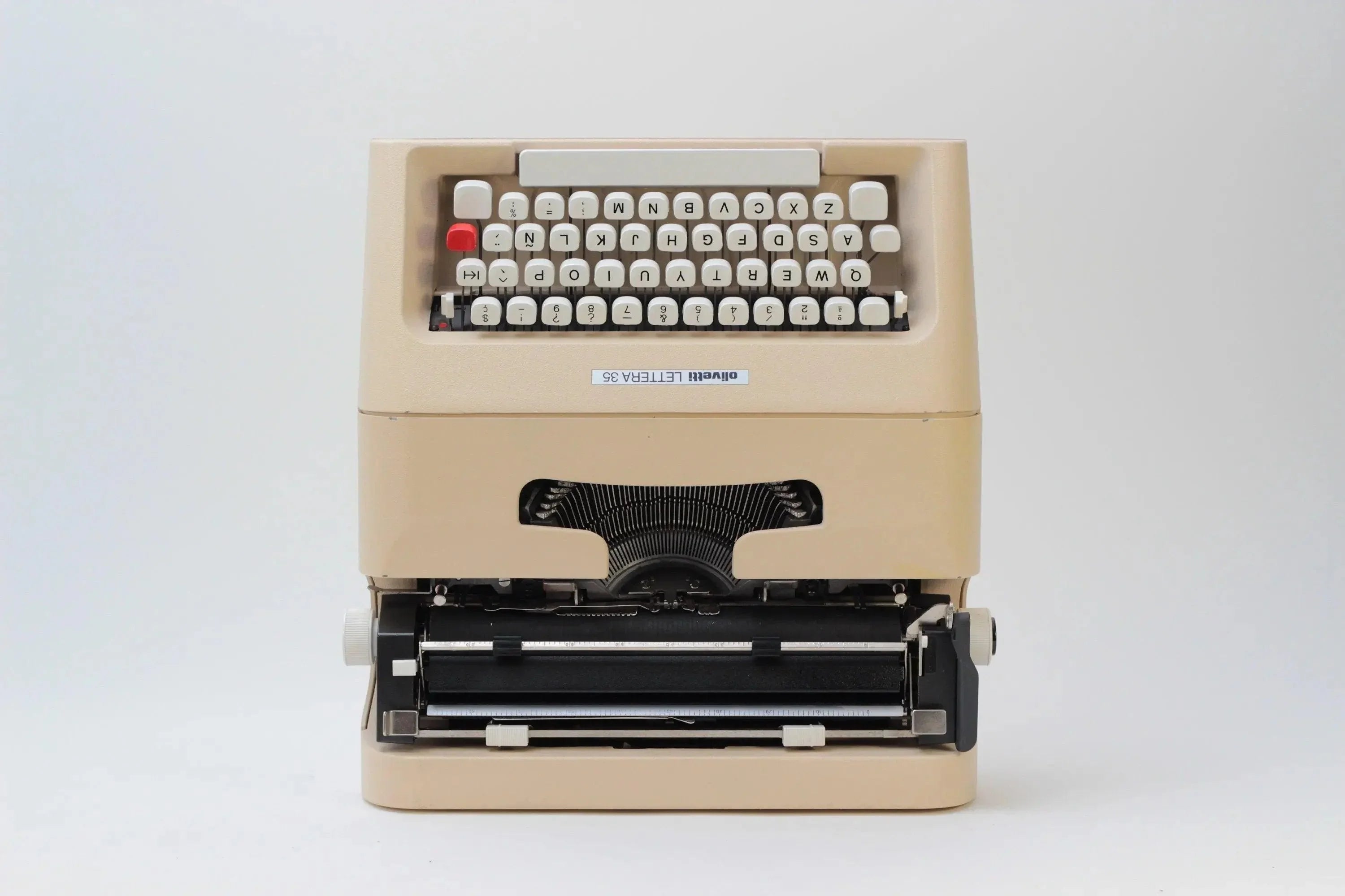 Olivetti Lettera 35 Beige, Vintage Manual Typewriter, Restored