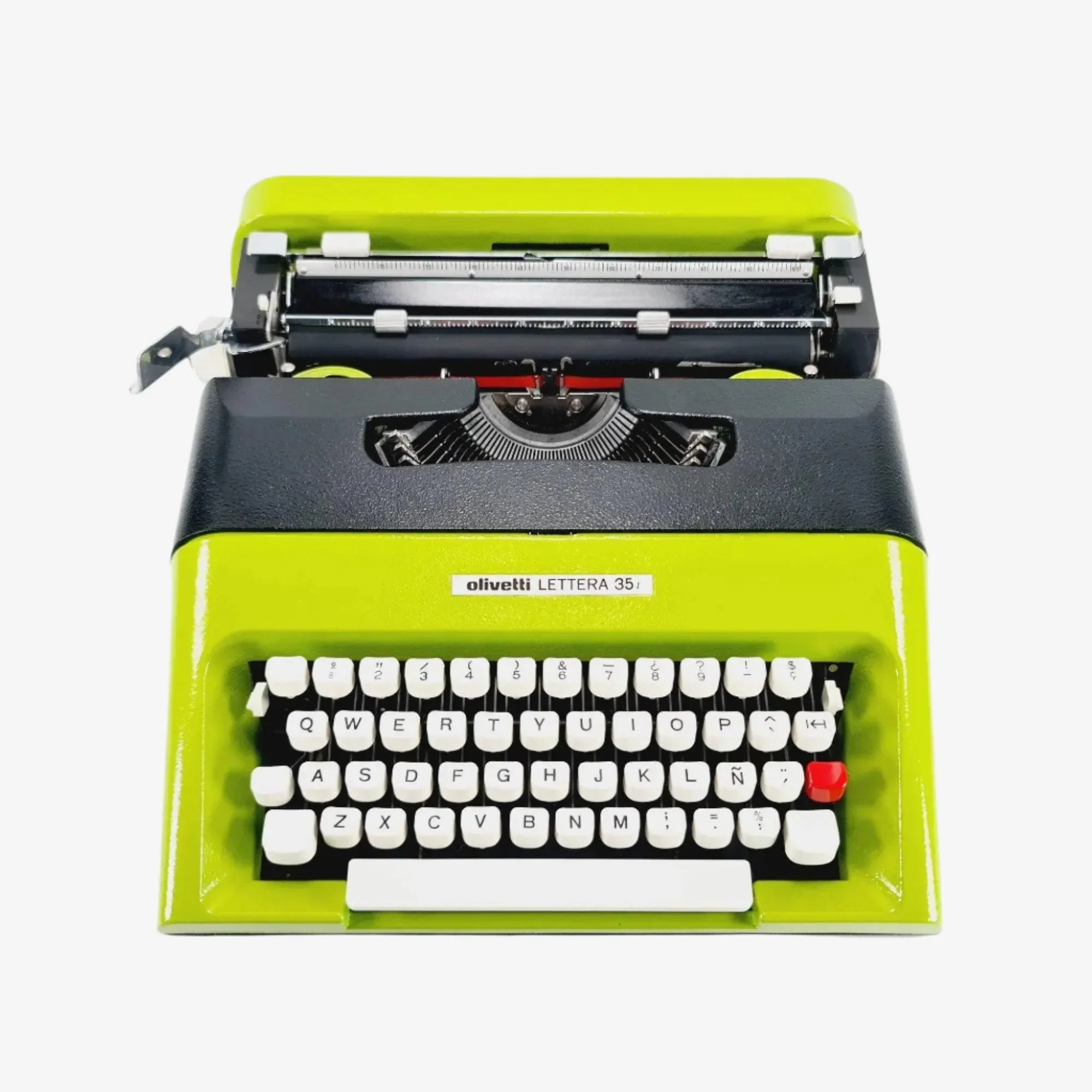 レア　vintage typewriter Olivetti Lettera 35 Black and Green Manual Vintage Typewriter