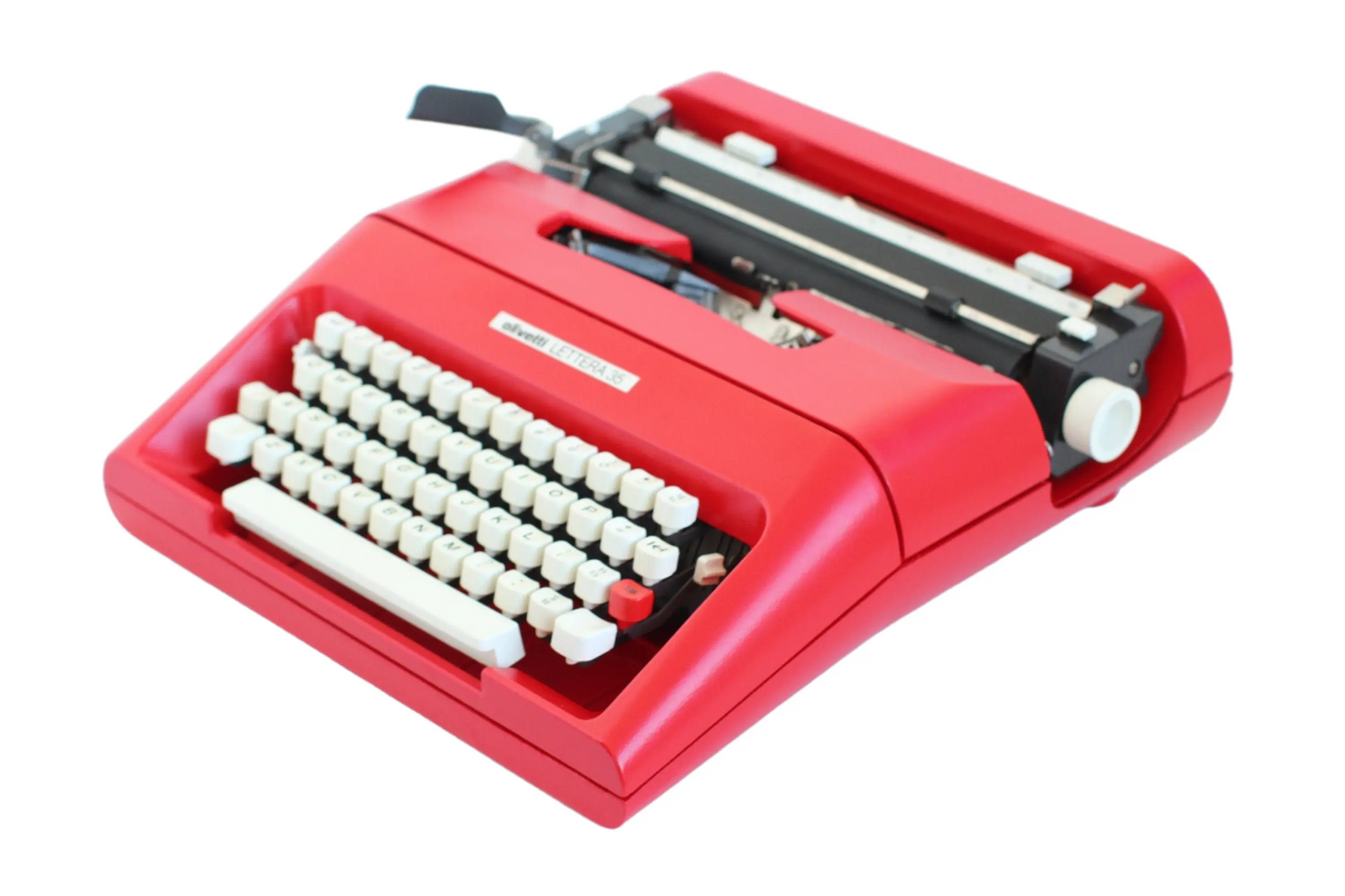 Olivetti Lettera 35 Red Manual Vintage Typewriter Serviced - ElGranero Typewriter.Company