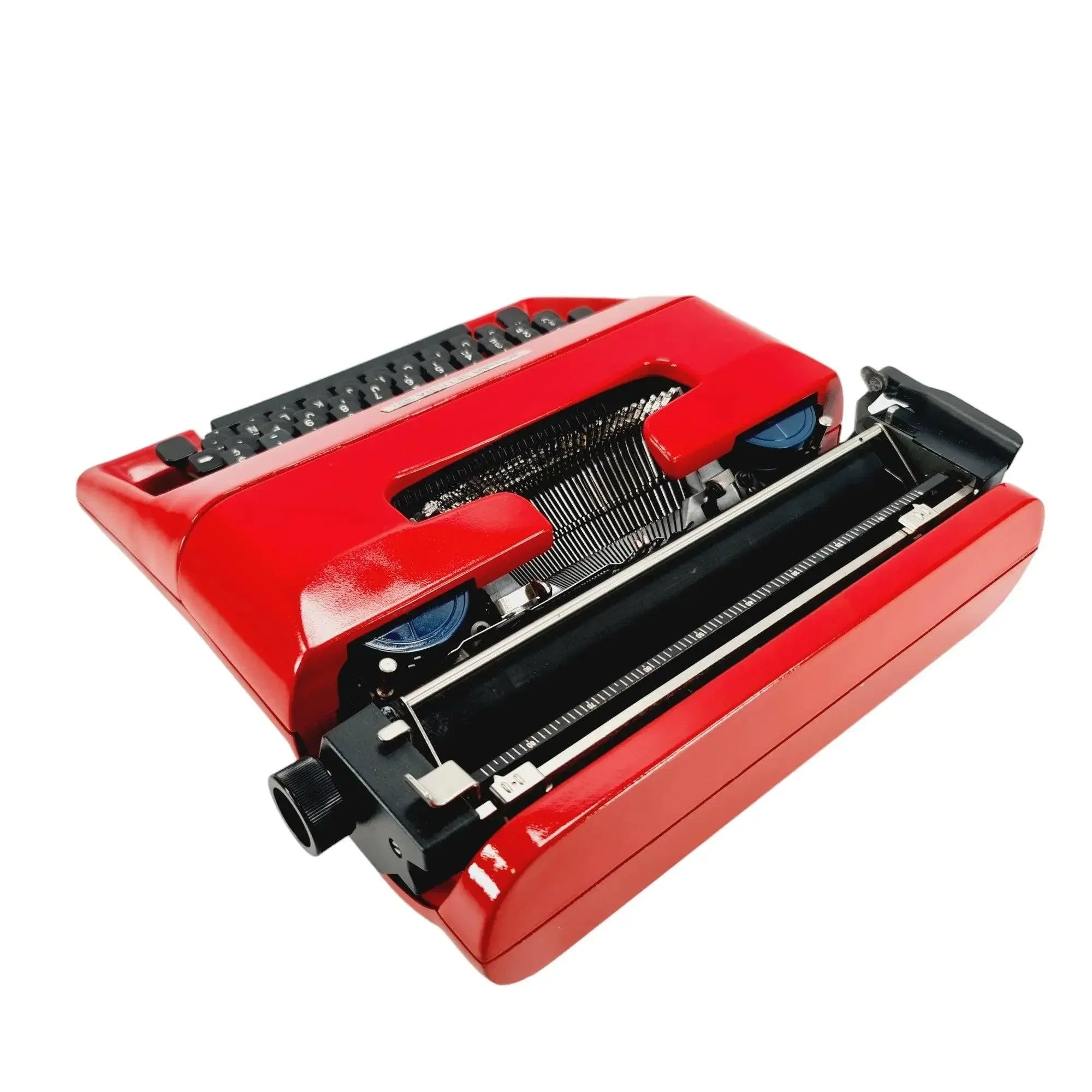 Olivetti Lettera 35 Typewriter, Red, Vintage, Manual, Restored