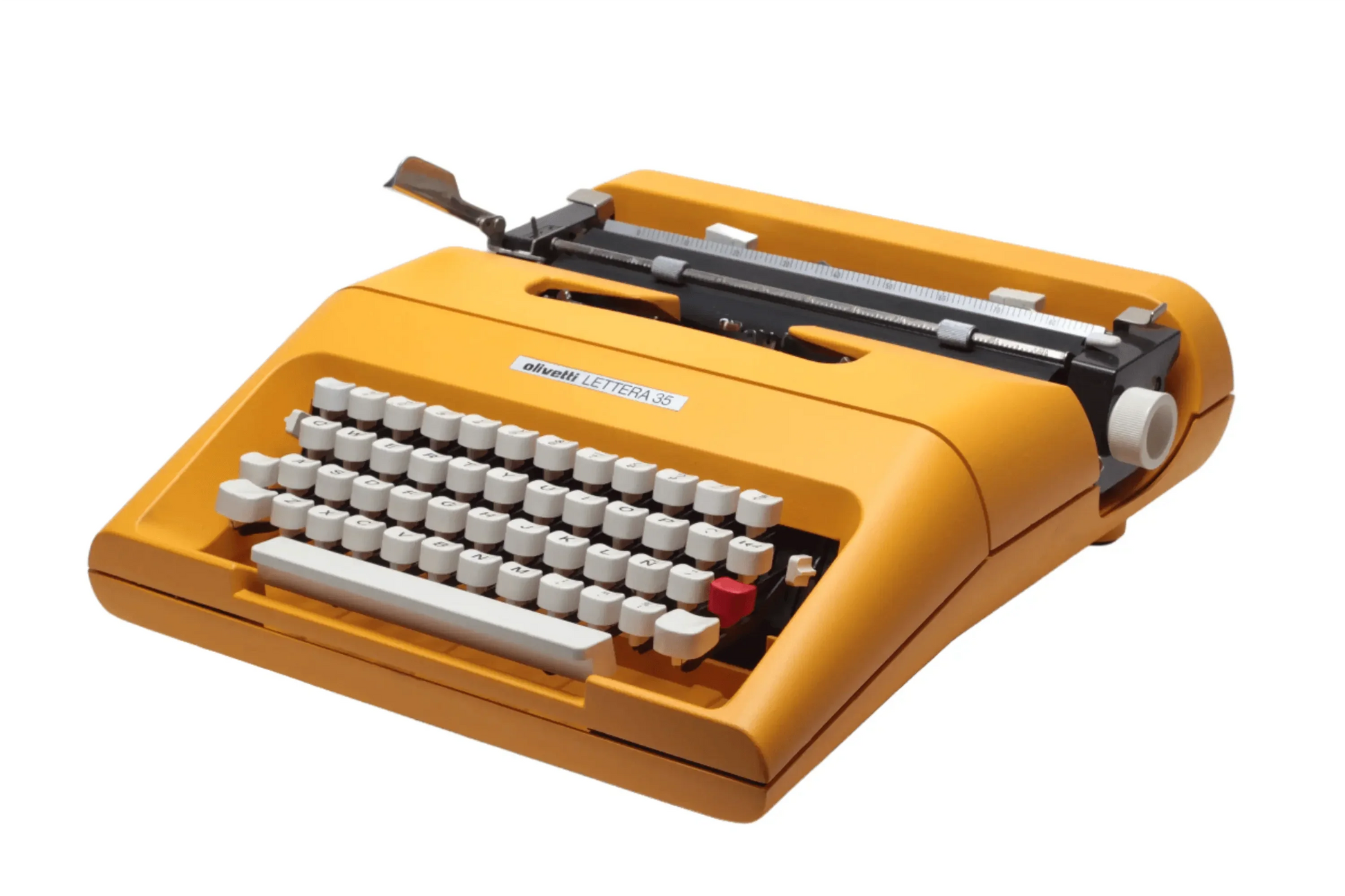 Iconic Olivetti Lettera 35 Yellow Vintage, Manual Typewriter Iconic Olivetti Lettera 35 Yellow Vintage, Manual Typewriter