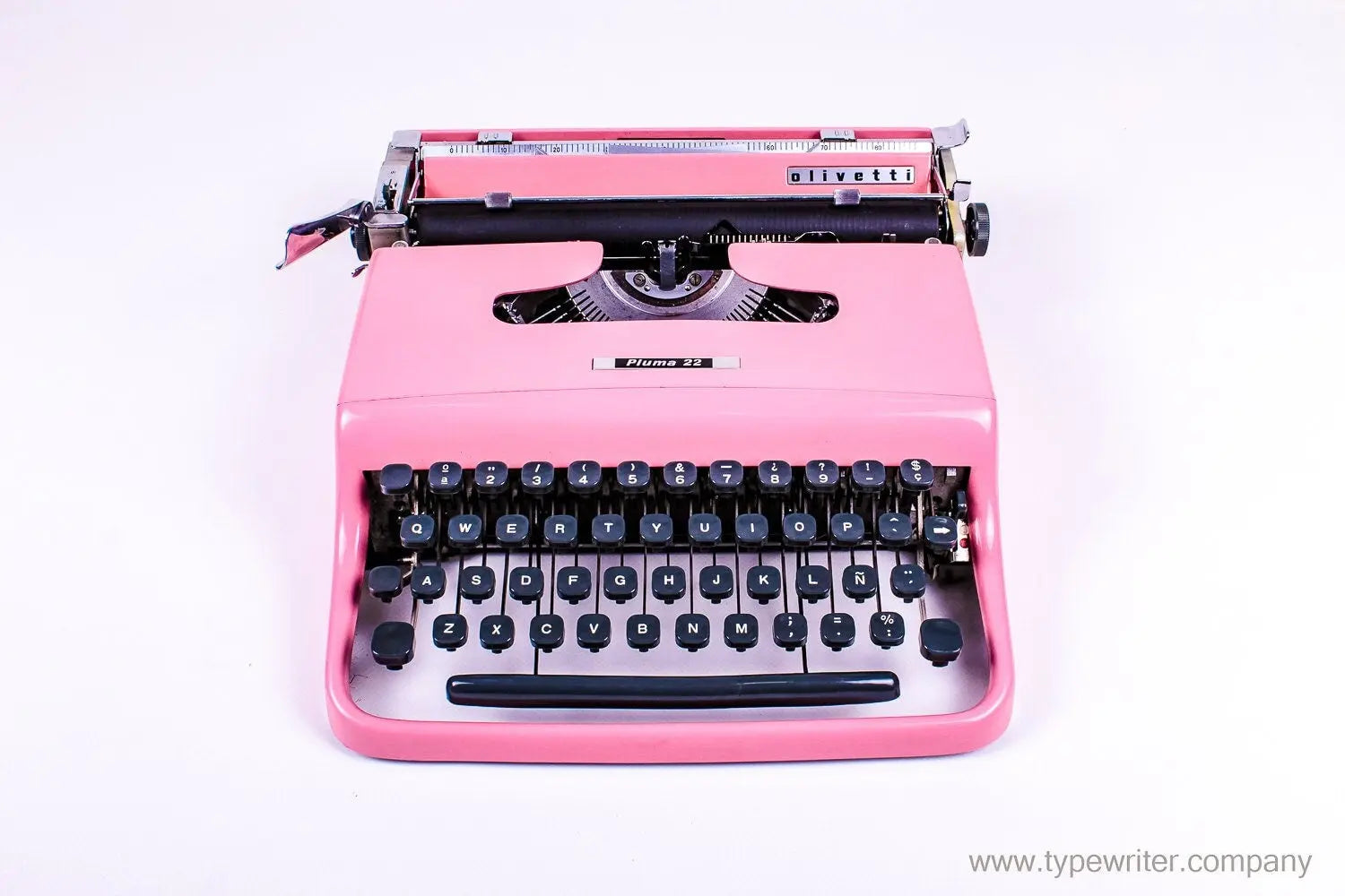 Olivetti Lettera Pluma 22 Light Pink Typewriter, Vintage, Manual Portable, Professionally Serviced by Typewriter.Company - ElGranero Typewriter.Company