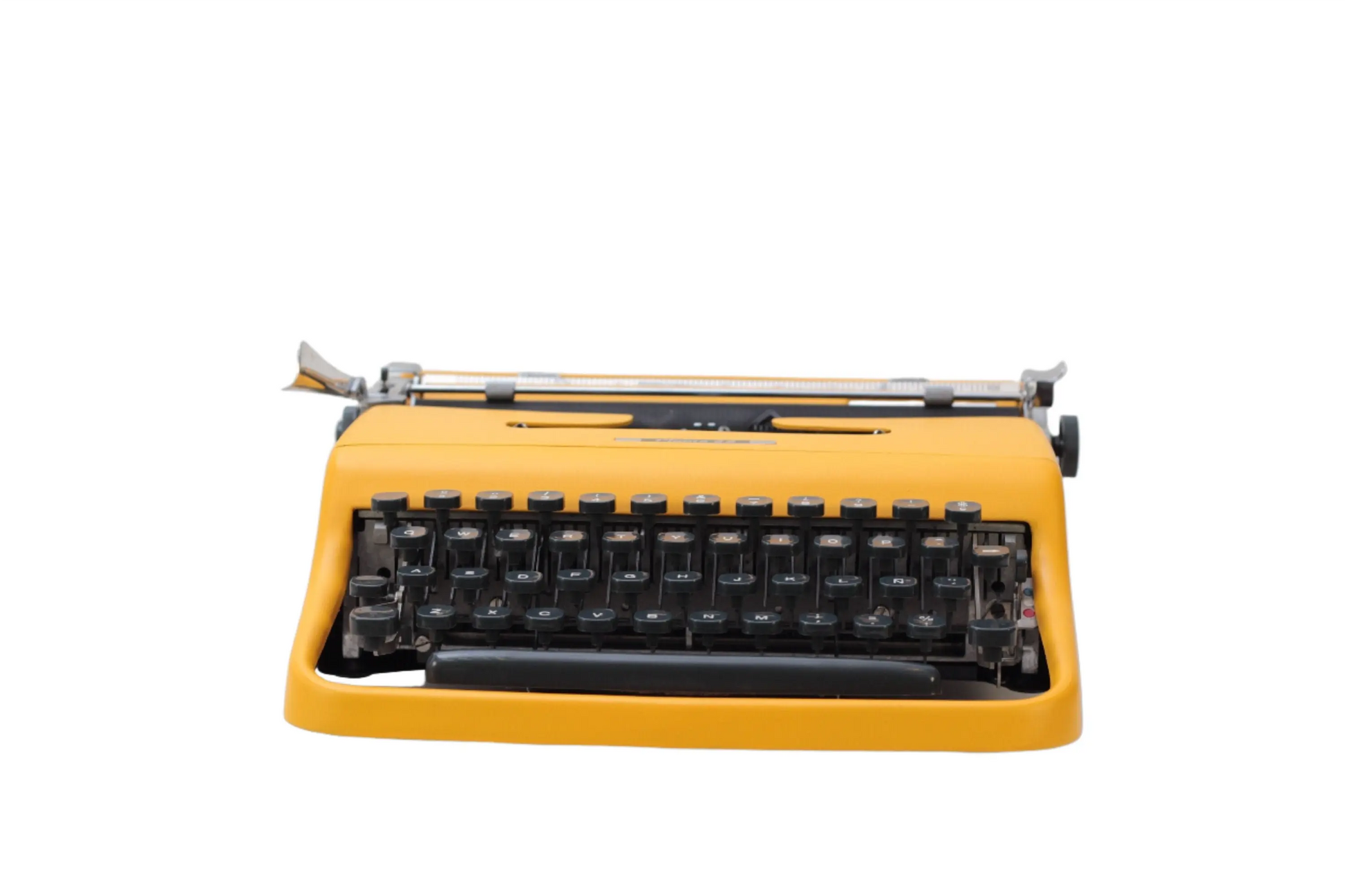 Olivetti Pluma 22 Yellow Vintage, Manual Typewriter, Serviced - ElGranero Typewriter.Company