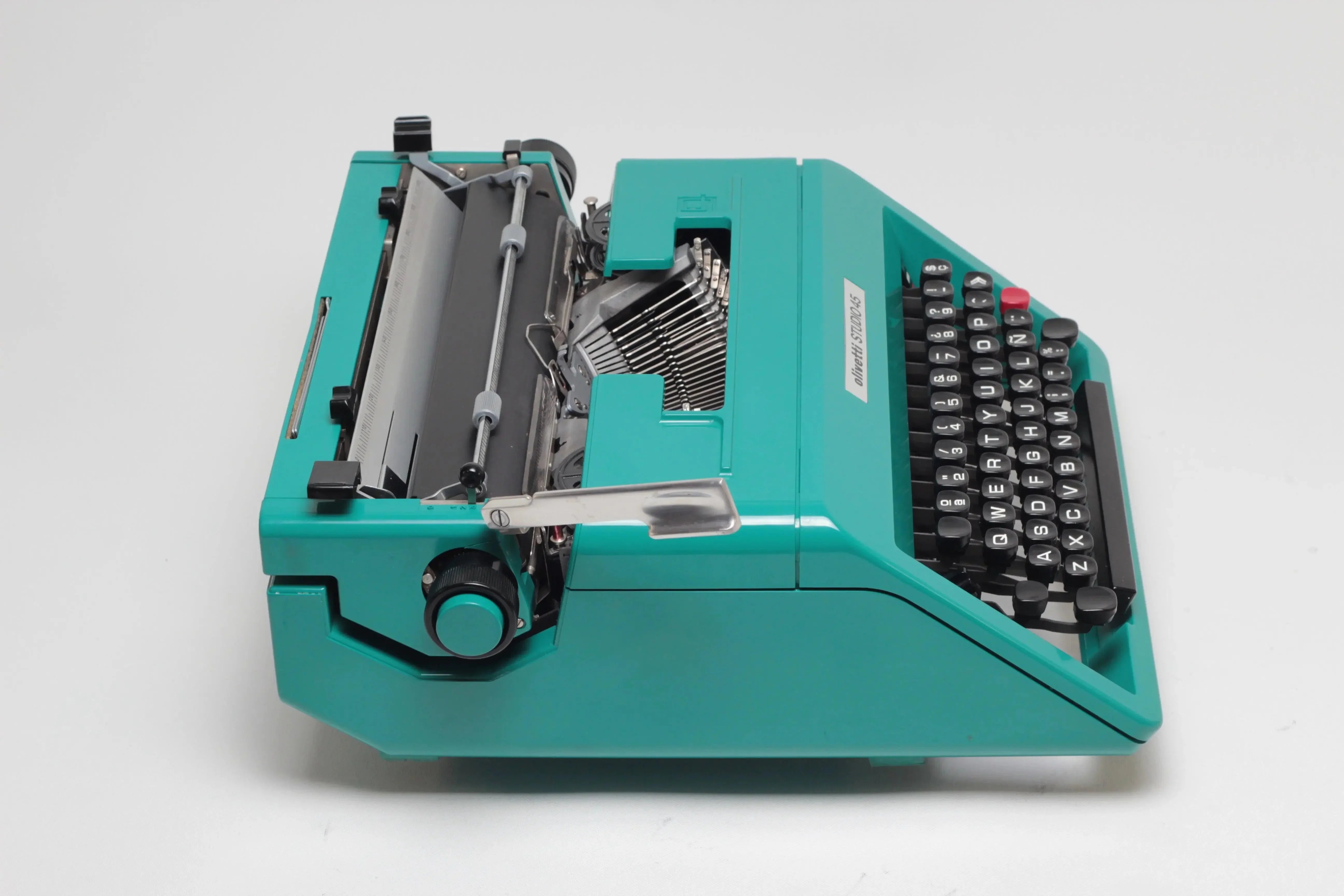 Aページ Olivetti Studio 45 Turquoise Vintage Manual Typewriter, Serviced