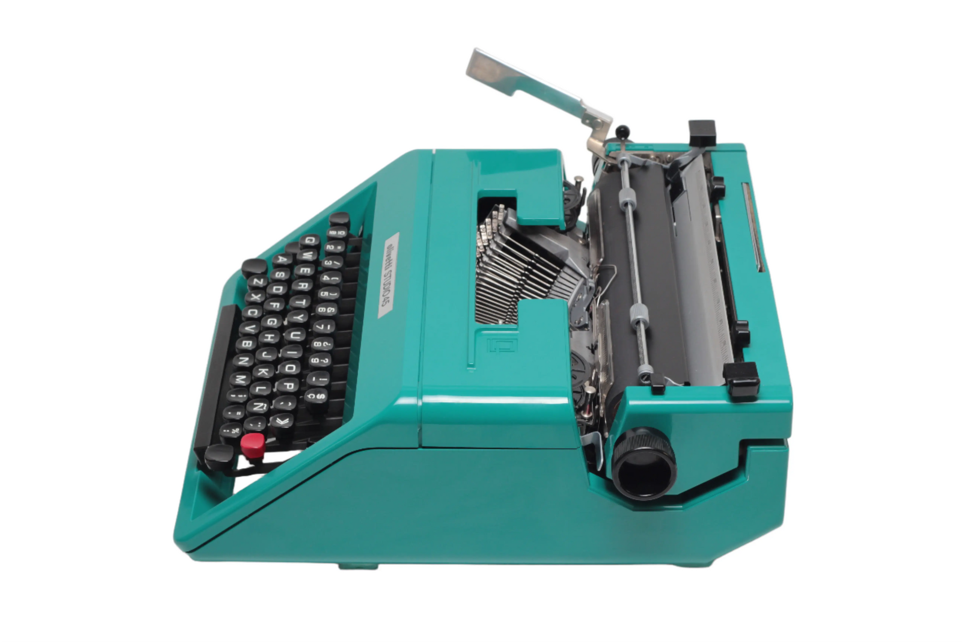 Olivetti Studio 45 Turquoise Vintage Manual Typewriter, Serviced - ElGranero Typewriter.Company