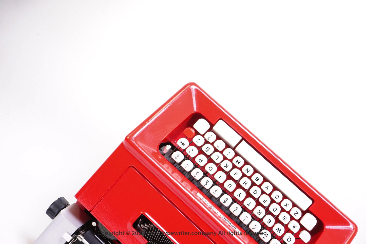 Olivetti Studio 46 Custom Red Typewriter, Vintage, Mint Condition, Manual Portable, Professionally Serviced by Typewriter.Company - ElGranero Typewriter.Company