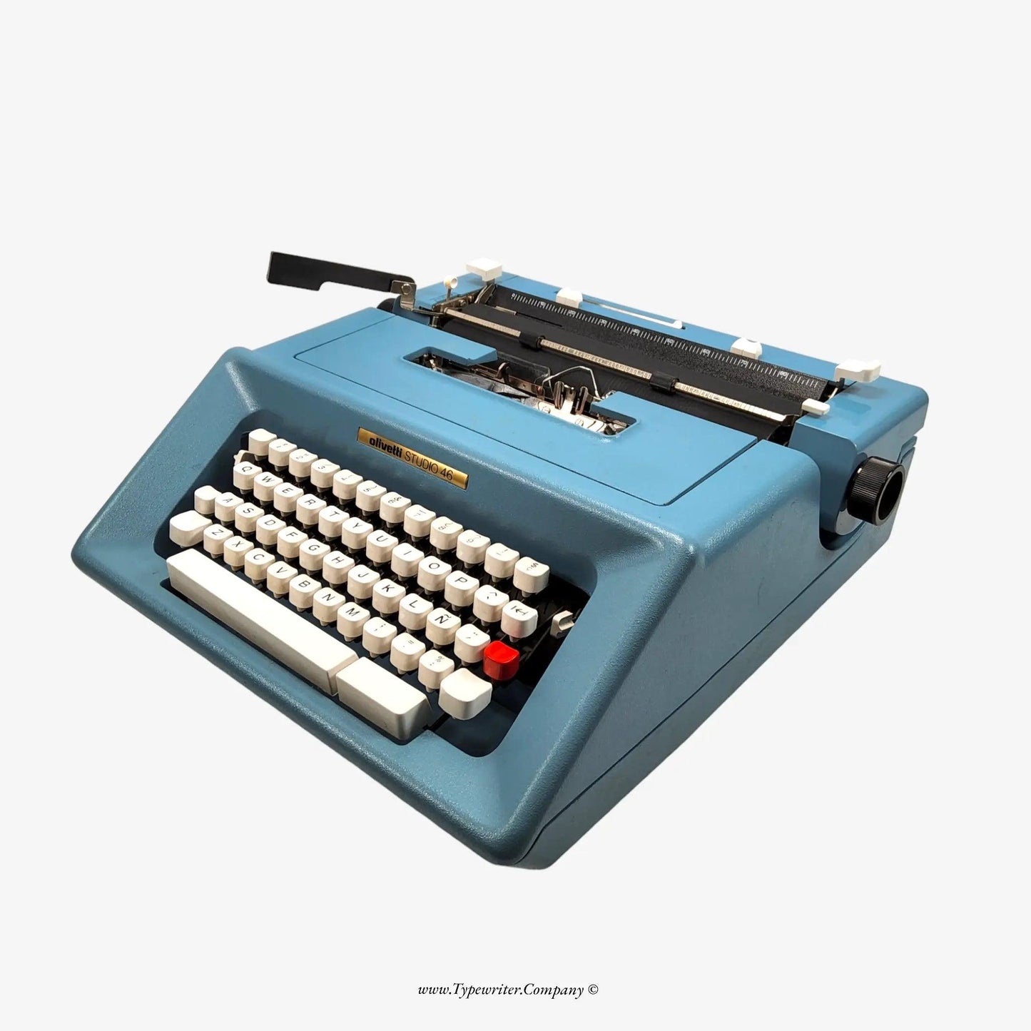 Olivetti Studio 46 Typewriter, Vintage Manual, Refurbished, QWERTY Keyboard ElGranero Typewriter.Company