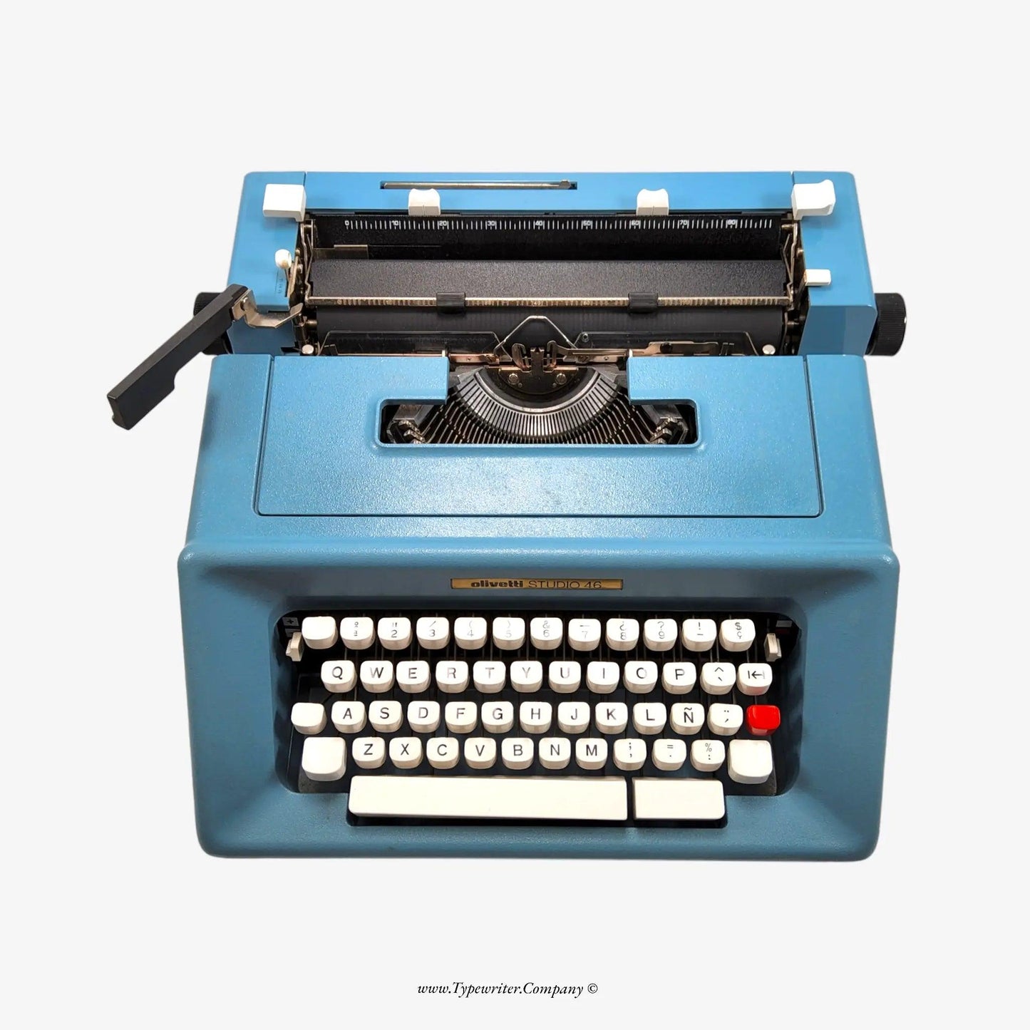 Olivetti Studio 46 Typewriter, Vintage Manual, Refurbished, QWERTY Keyboard ElGranero Typewriter.Company