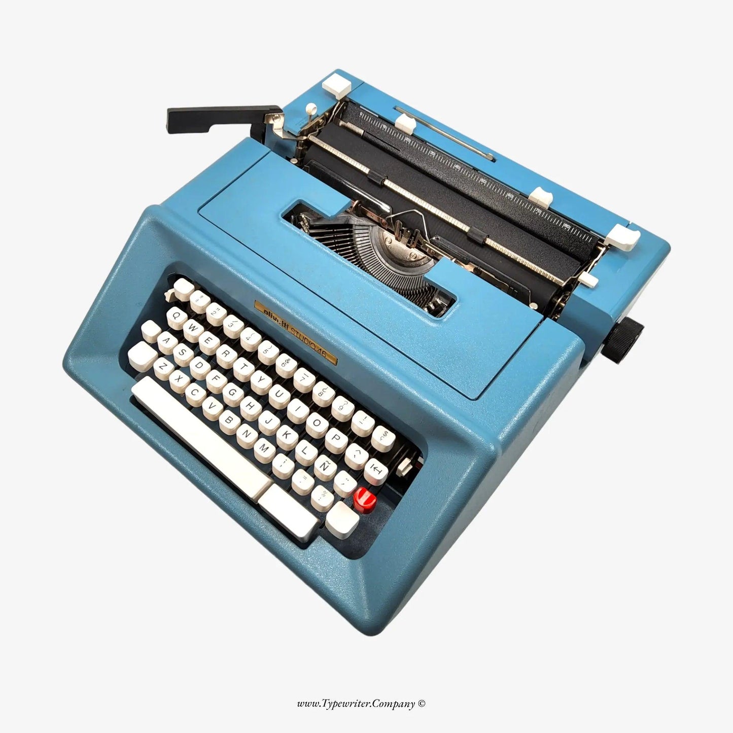 Olivetti Studio 46 Typewriter, Vintage Manual, Refurbished, QWERTY Keyboard ElGranero Typewriter.Company