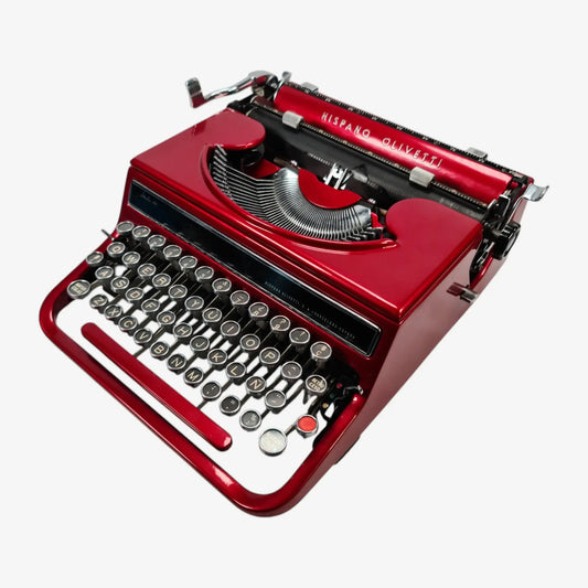 Olivetti Studio 46(42) Glossy Burgundy Vintage Typewriter, Restored - ElGranero Typewriter.Company