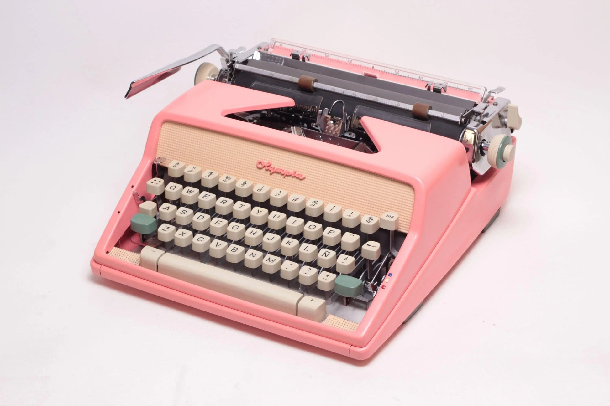 Olympia Monica SM7 Custom Pink Typewriter, Vintage, Mint Condition, Manual Portable, Professionally Serviced by Typewriter.Company - ElGranero Typewriter.Company