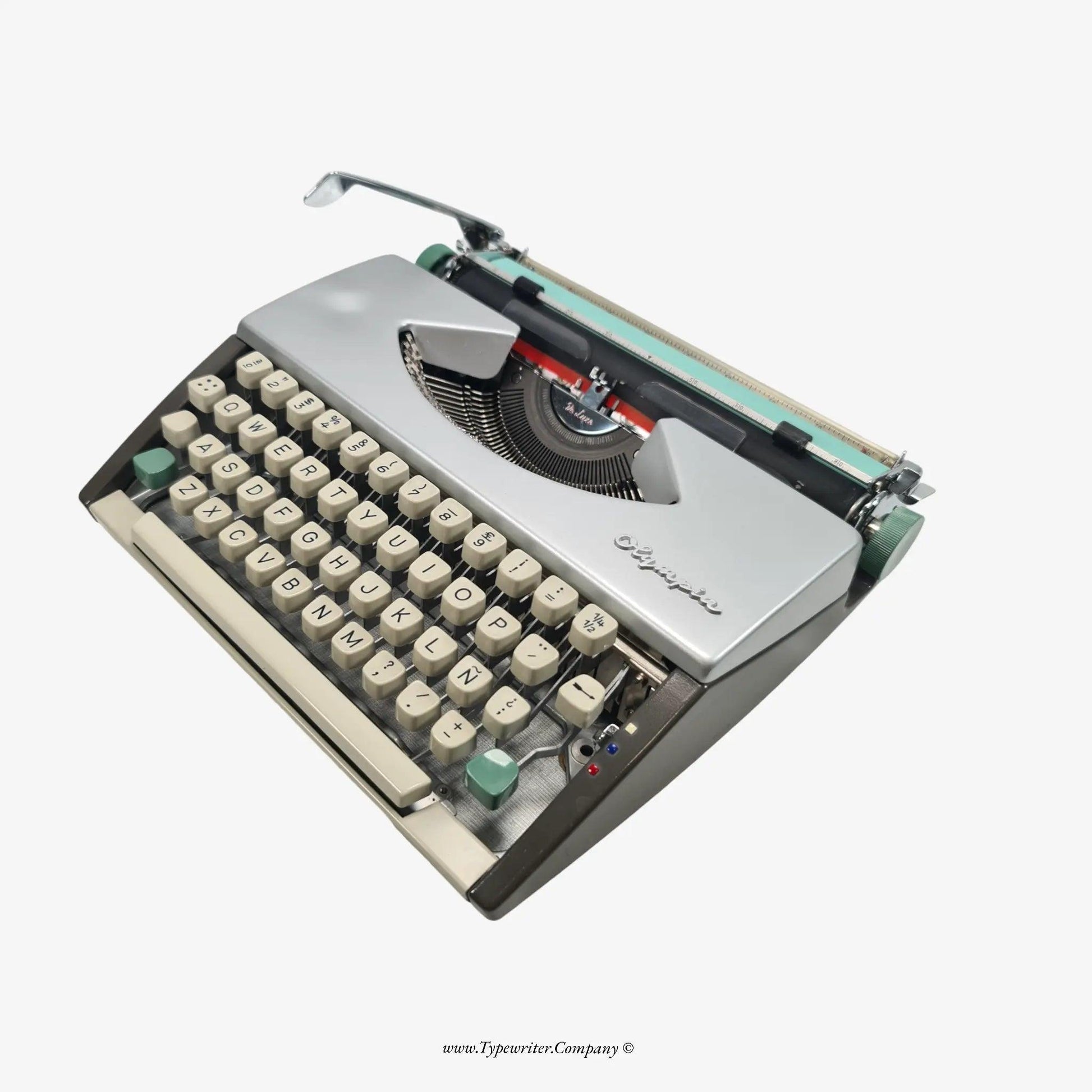 Olympia SF Typewriter, Silver, QWERTY Keyboard, Refurbished ElGranero Typewriter.Company