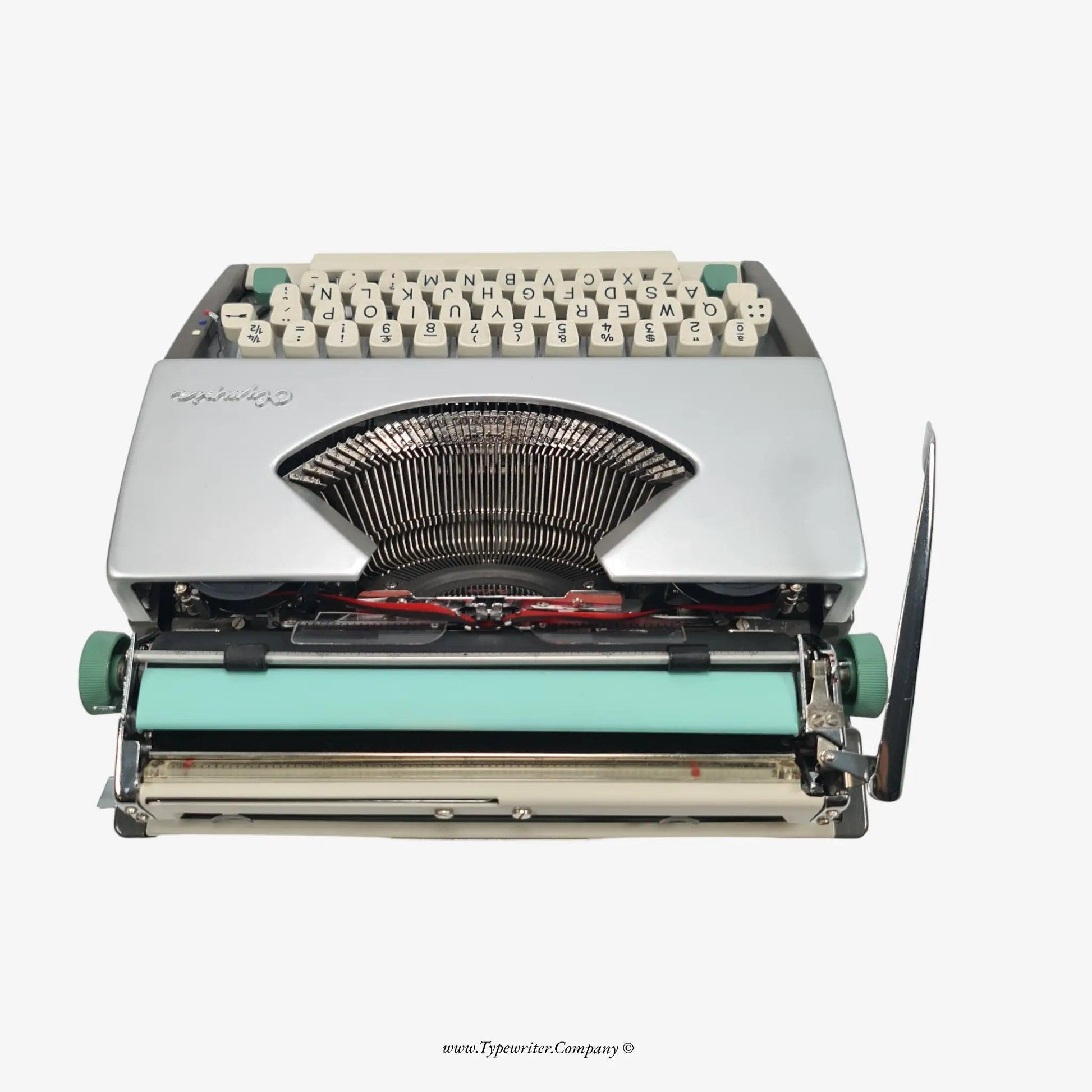 Olympia SF Typewriter, Silver, QWERTY Keyboard, Refurbished ElGranero Typewriter.Company