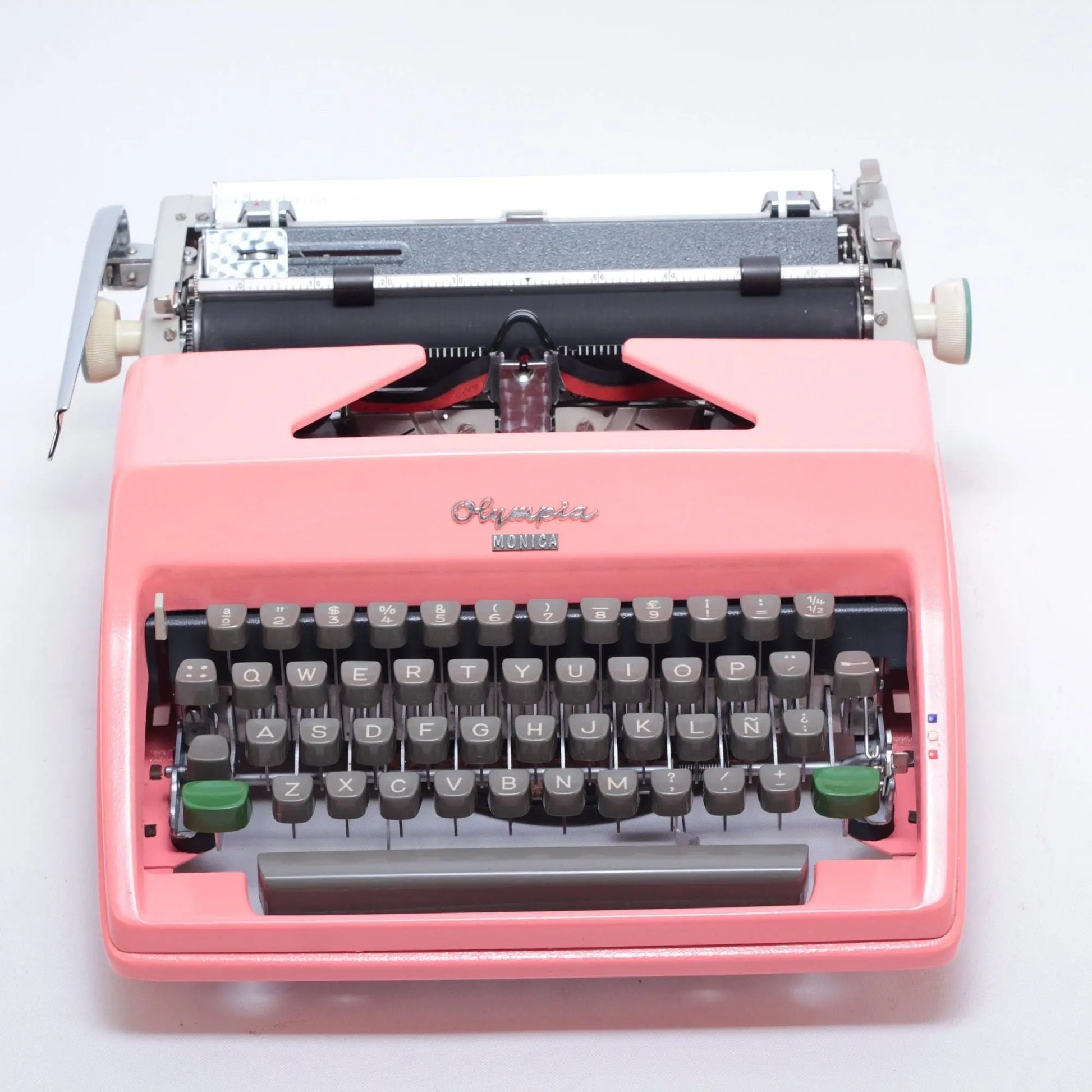 Olympia SM Light Pink Typewriter, Vintage Manual, Perfectly Working , Professionally Serviced by Typewriter.Company - ElGranero Typewriter.Company