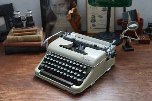 SOLD! Olympia SM2 Gray, Vintage Manual Typewriter, Restored - ElGranero Typewriter.Company