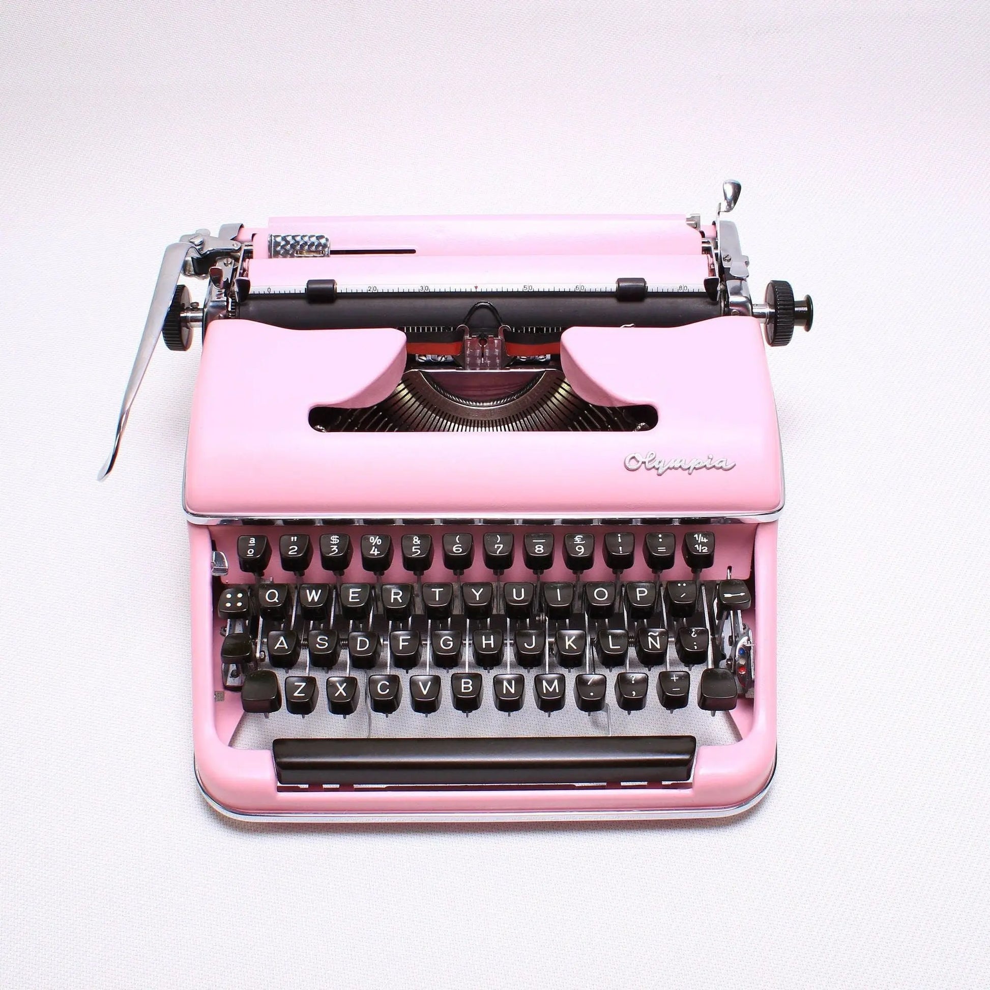 Olympia SM3 Flamingo Pink Typewriter, Vintage, Mint Condition, Manual Portable, Professionally Serviced by Typewriter.Company - ElGranero Typewriter.Company