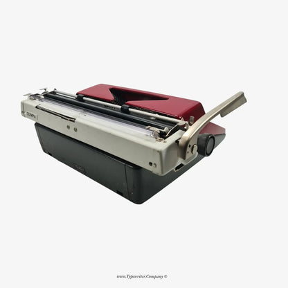 SOLD! Olympia SM9 Typewriter A3, Burgundy, QWERTY Keyboard, Refurbished - ElGranero Typewriter.Company
