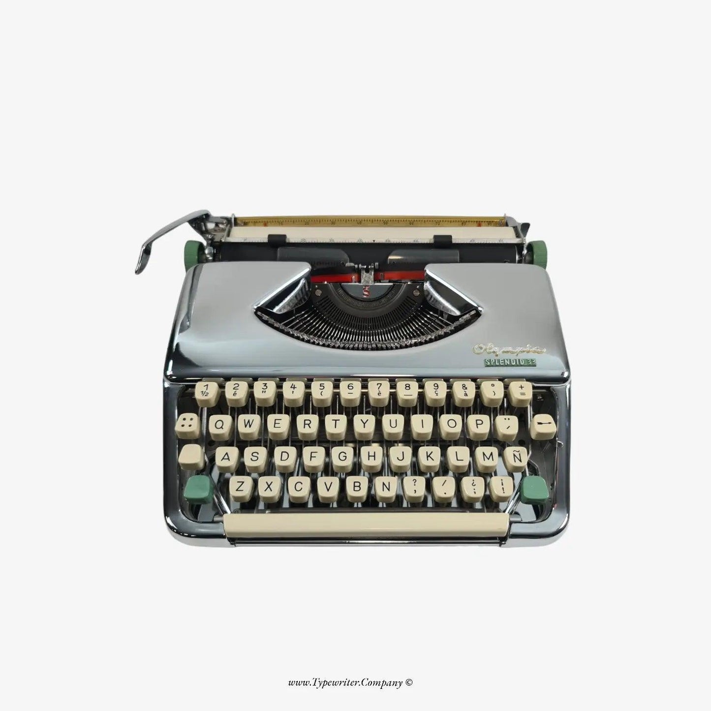 Olympia Splendid 33, Custom Black & Silver Manual Vintage Typewriter, Serviced (Copy) ElGranero Typewriter.Company