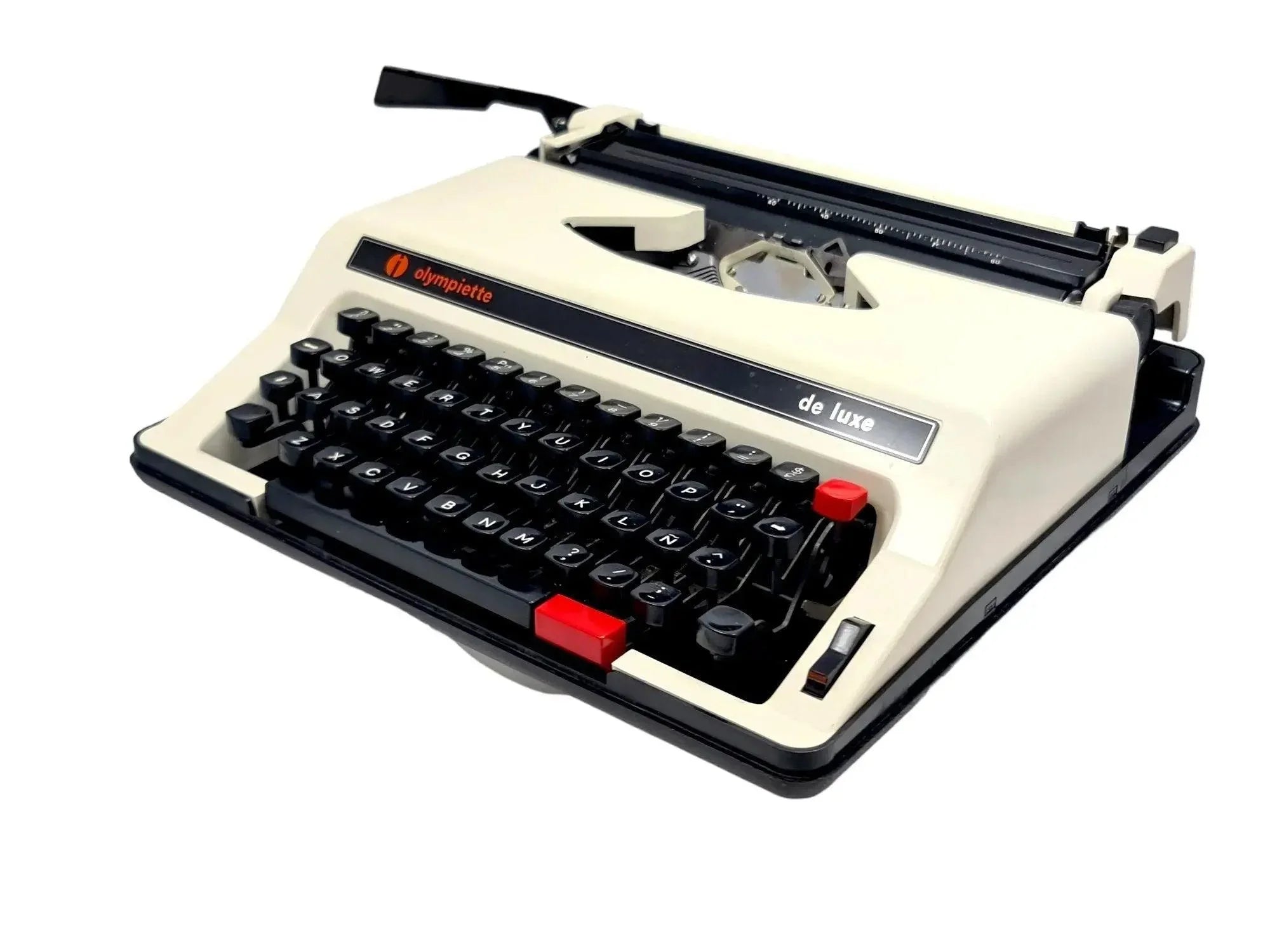 Olympiette Deluxe White, Vintage Manual Typewriter, Restored