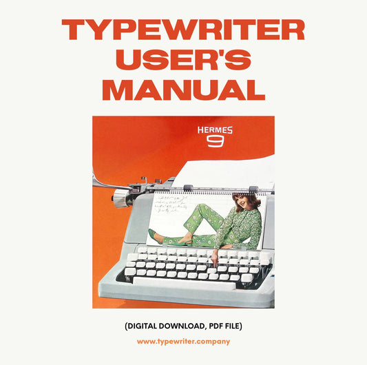 Typewriter Instruction Manual, for User/Owner - Hermes 9, in Spanish, Instant download, Digital Copy. - ElGranero Typewriter.Company