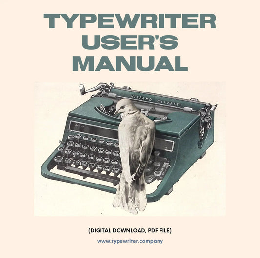 Typewriter Instruction Manual, for User/Owner - Hispano Olivetti MS Studio 46, 42, in Spanish, Instant download, Digital Copy. - ElGranero Typewriter.Company
