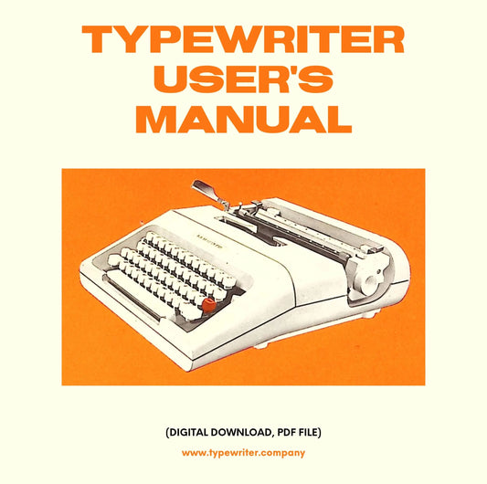 Typewriter Instruction Manual, for User/Owner - Olivetti Lettera 35, in Spanish, Instant download, Digital Copy. - ElGranero Typewriter.Company