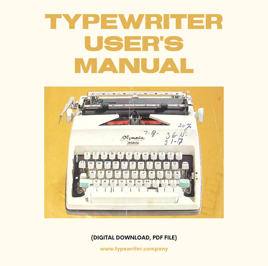 Typewriter Instruction Manual, for User/Owner - Olivetti SM8, SM9 Monica, Spanish, Instant download, Digital Copy. - ElGranero Typewriter.Company