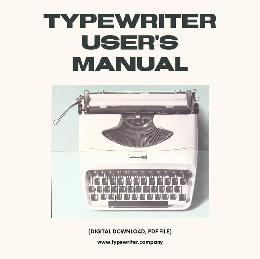 Typewriter Instruction Manual, for User/Owner - Underwood 18 in French, German and English, Instant download, Digital Copy. - ElGranero Typewriter.Company