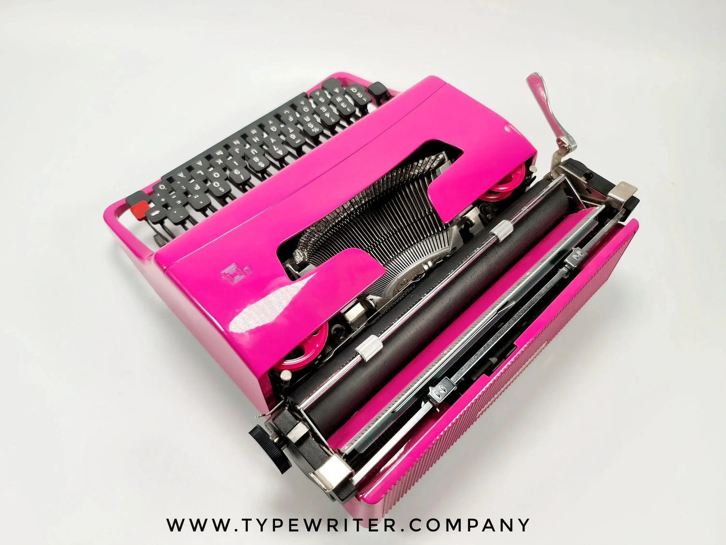 RESERVED! Olivetti Lettera 32 CUSTOM MADE ORANGE Vintage Manual Typewriter, Restored - ElGranero Typewriter.Company