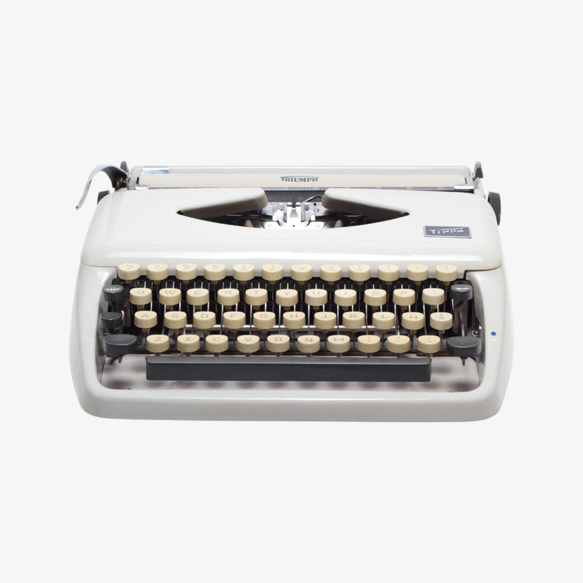Rare Cursive Tippa Adler Gray Beige, Vintage Manual Typewriter 