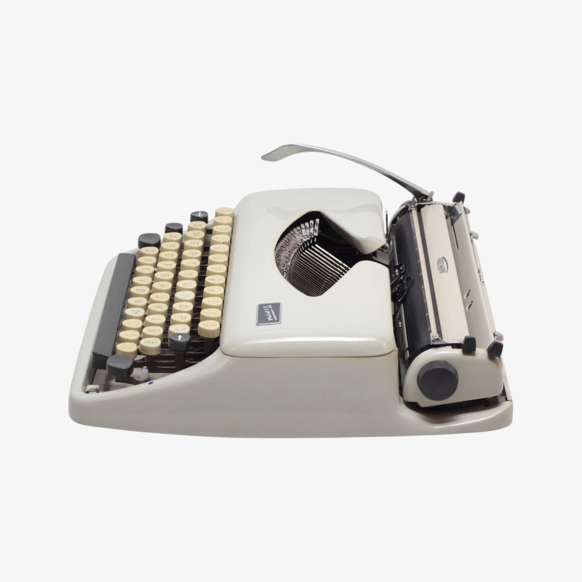 Rare Cursive Tippa Adler Gray Beige, Vintage Manual Typewriter 