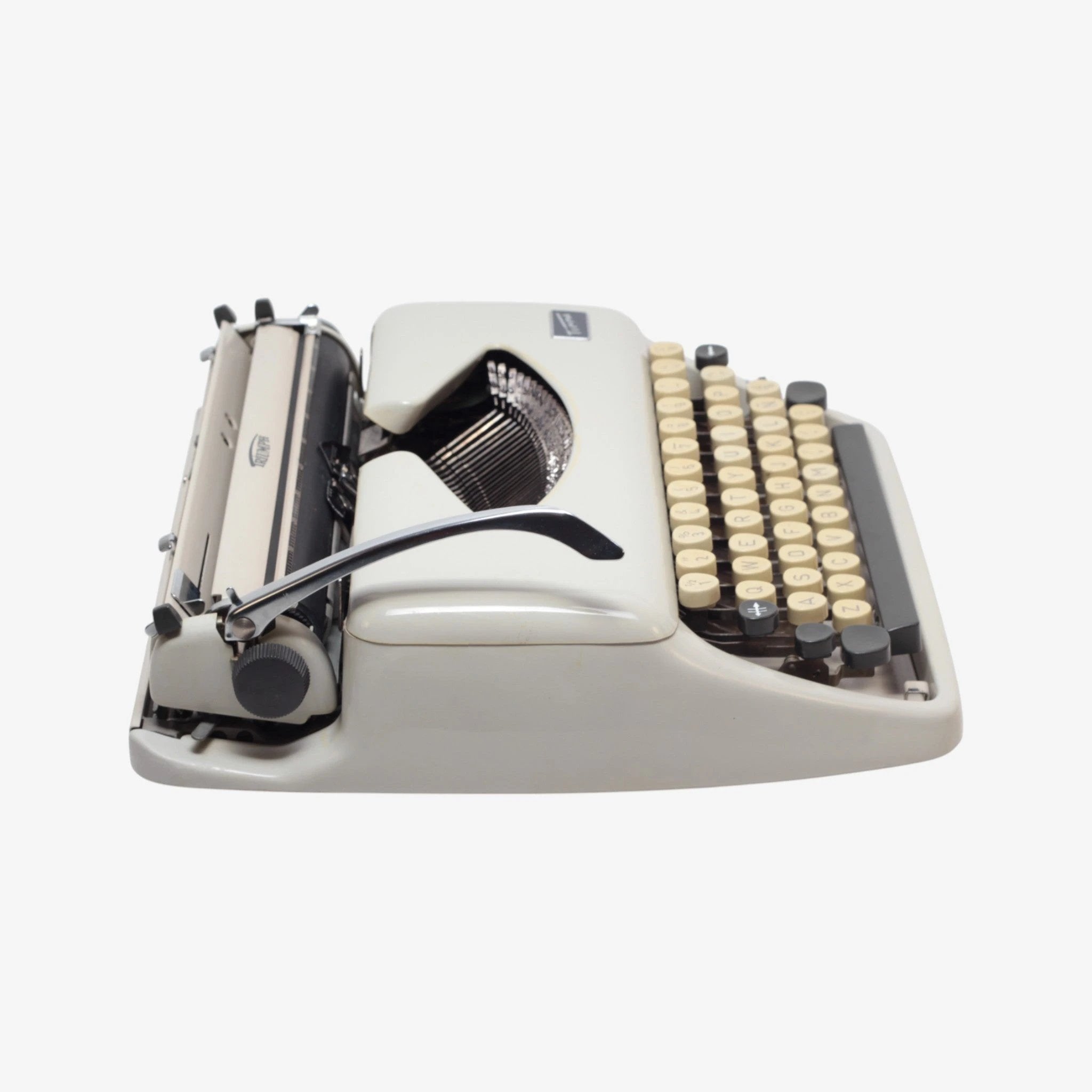 Rare Cursive Tippa Adler Gray Beige, Vintage Manual Typewriter
