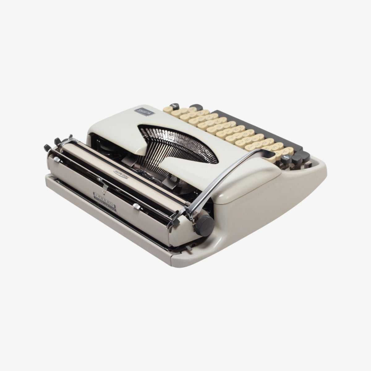 Rare Cursive Tippa Adler Gray Beige, Vintage Manual Typewriter 
