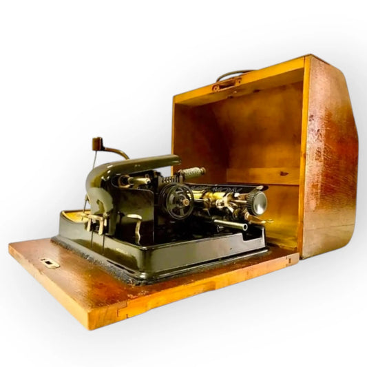 Reserved for Erica! Mignon Typewriter Nº4 Index Antique, Refurbished, With Case El Granero Typewriter.Company