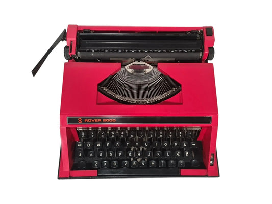 SOLD! Rover (Olympiette), Red Manual Vintage Typewriter, Serviced - ElGranero Typewriter.Company