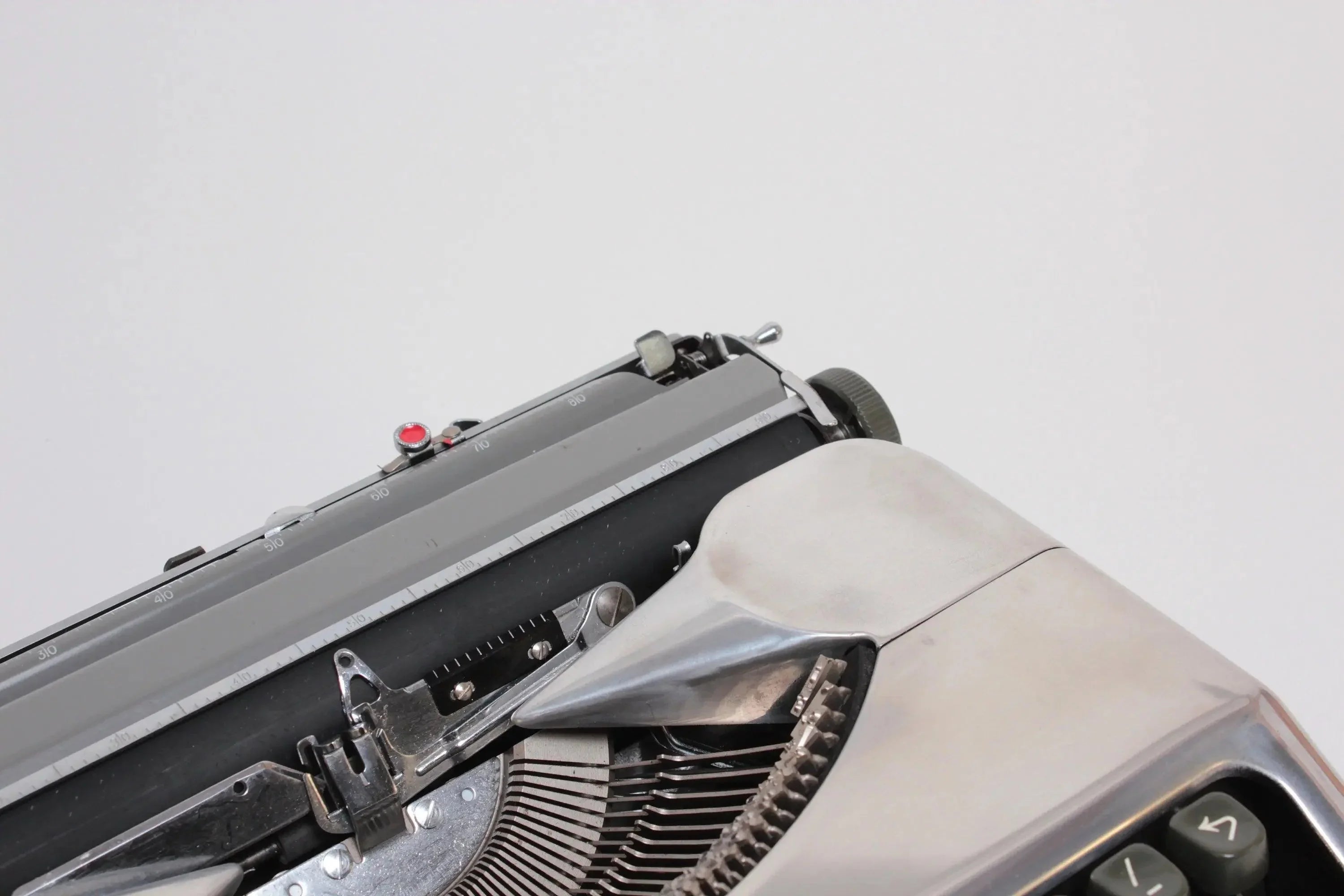 Hermes Baby Polished Silver Portable Vintage Manual Typewriter
