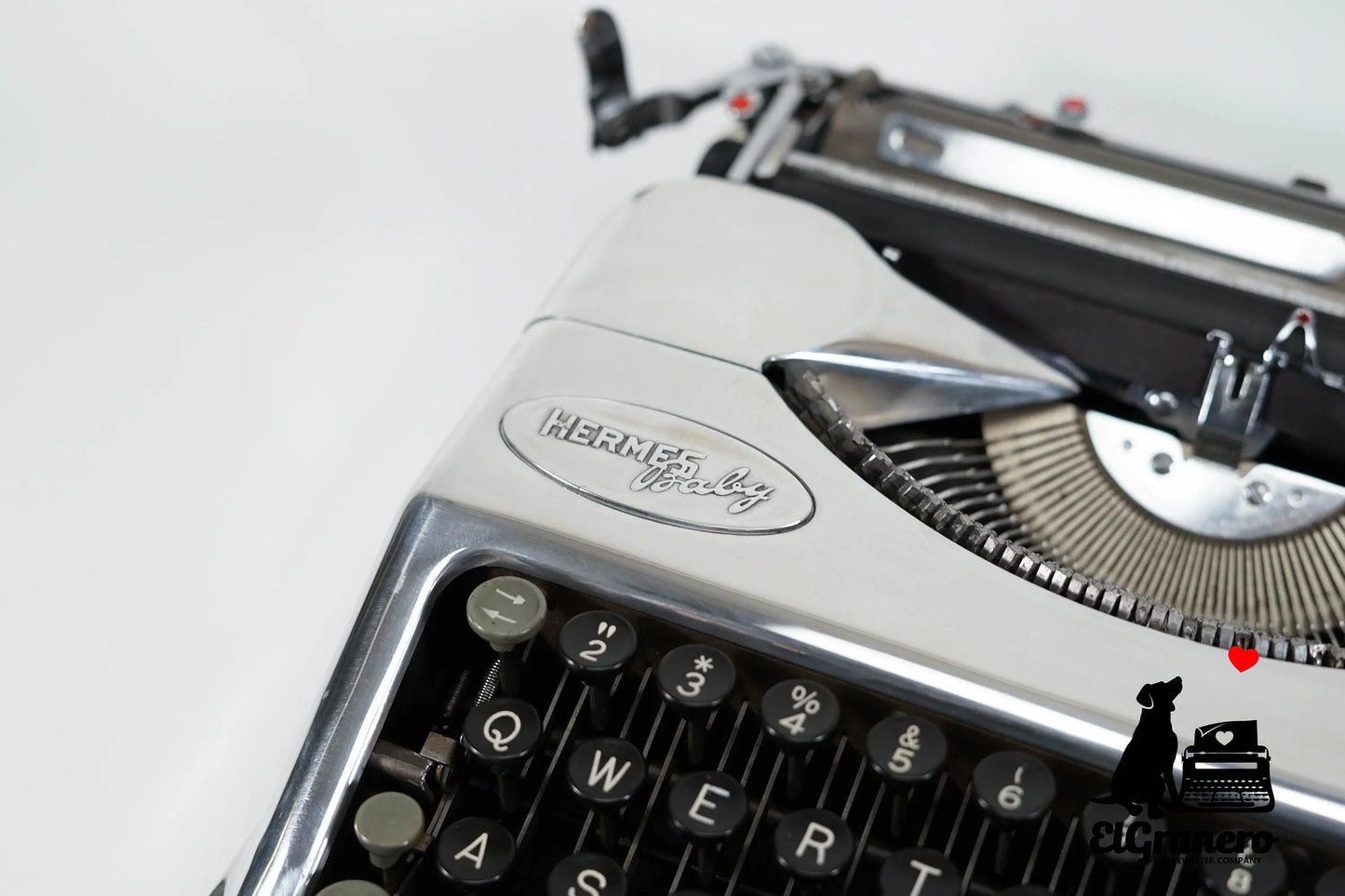 SALE! - Limited Edition Hermes Baby Polished Silver, Vintage, Mint Condition, Professionally Serviced - ElGranero Typewriter.Company