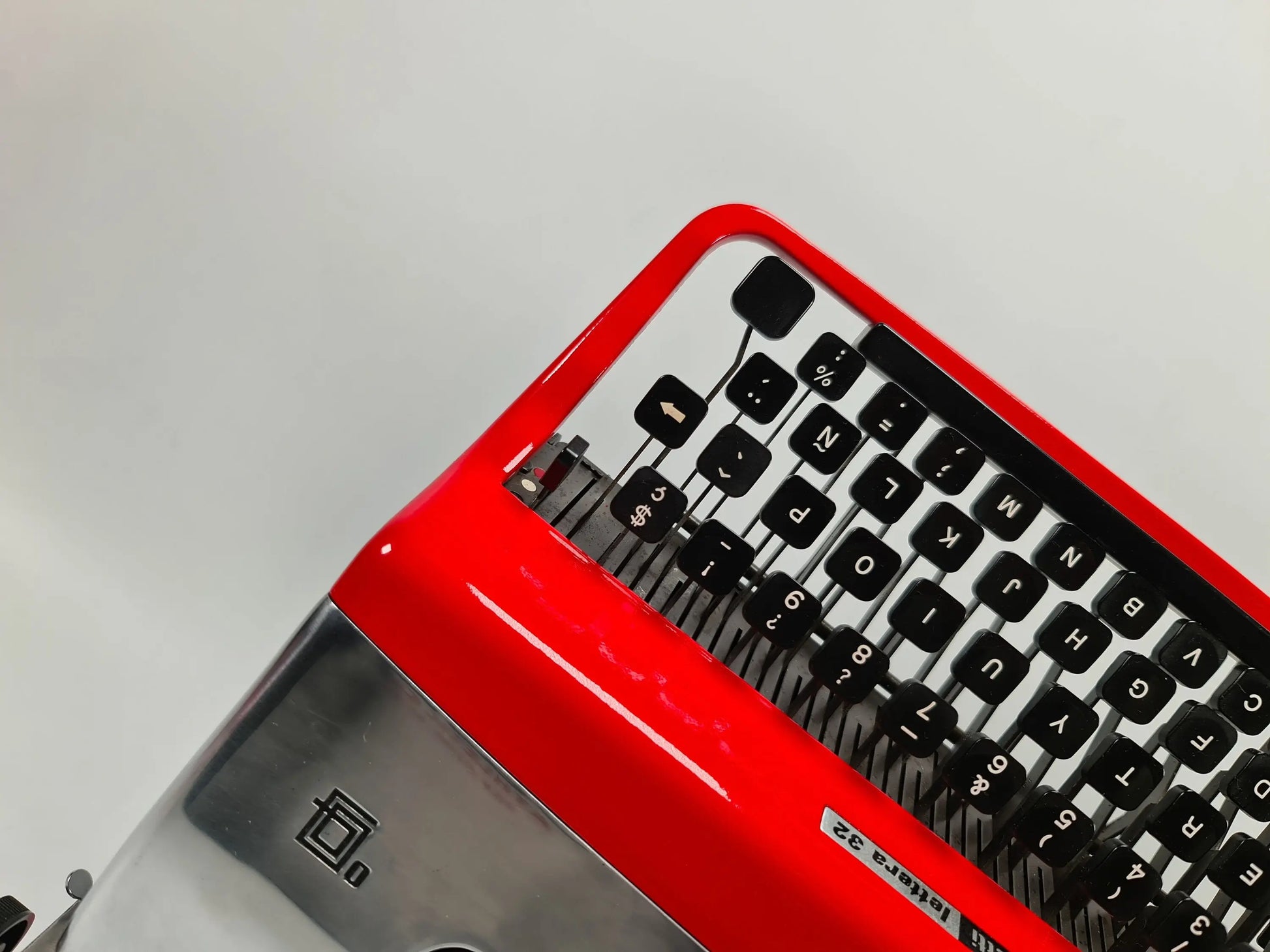 SALE! - Limited Edition Olivetti Lettera 32 Red & Chrome Typewriter, Vintage, Professionally Serviced - ElGranero Typewriter.Company