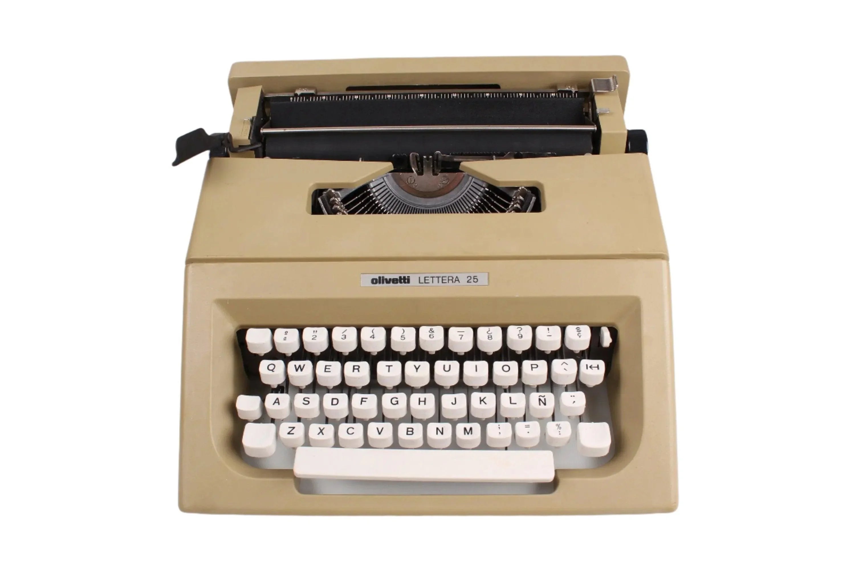 Olivetti Lettera 25 Beige, Vintage Manual Typewriter, Serviced