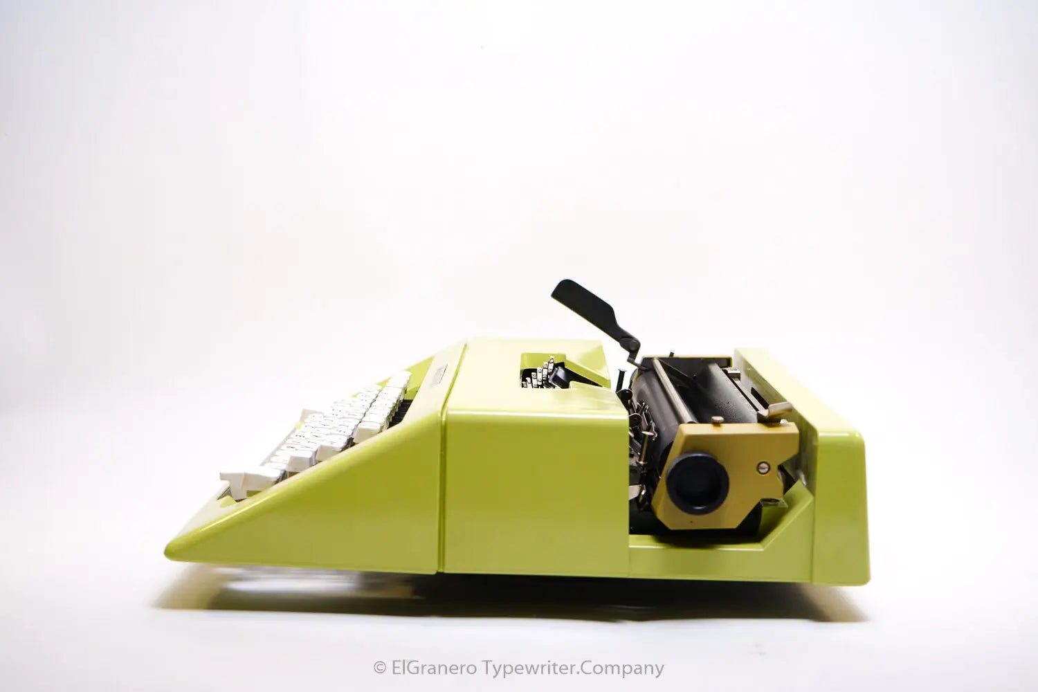 SALE! - Olivetti Lettera 25 Lime Yellow Typewriter, Vintage, Professionally Serviced - ElGranero Typewriter.Company