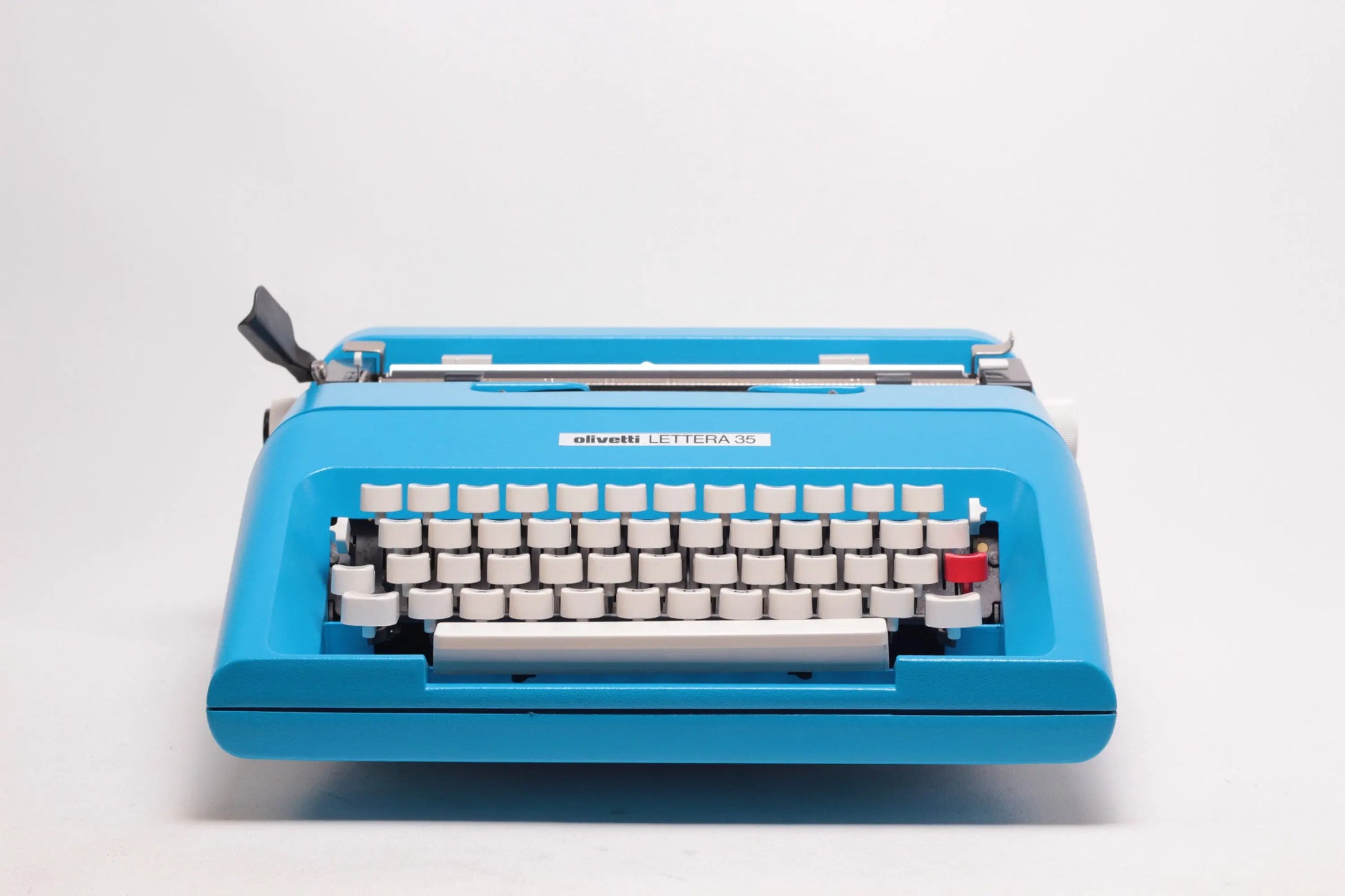 SALE! - Olivetti Lettera 35 Blue Typewriter, Vintage, Mint Condition, Professionally Serviced - ElGranero Typewriter.Company