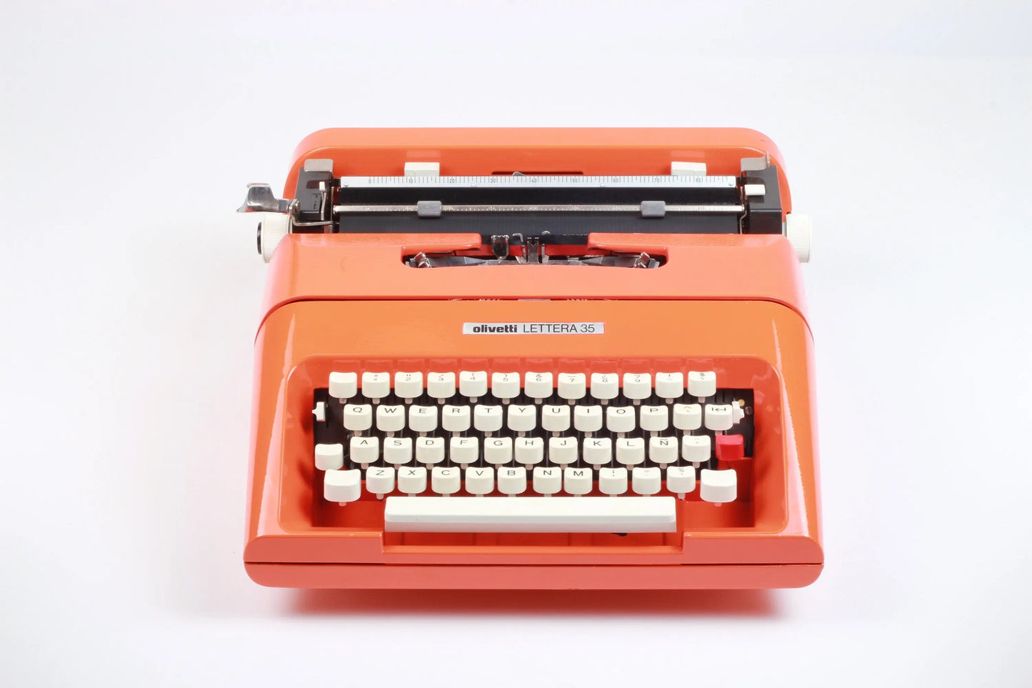 SALE! - Olivetti Lettera 35 Orange Typewriter, Vintage, Mint Condition, Professionally Serviced - ElGranero Typewriter.Company