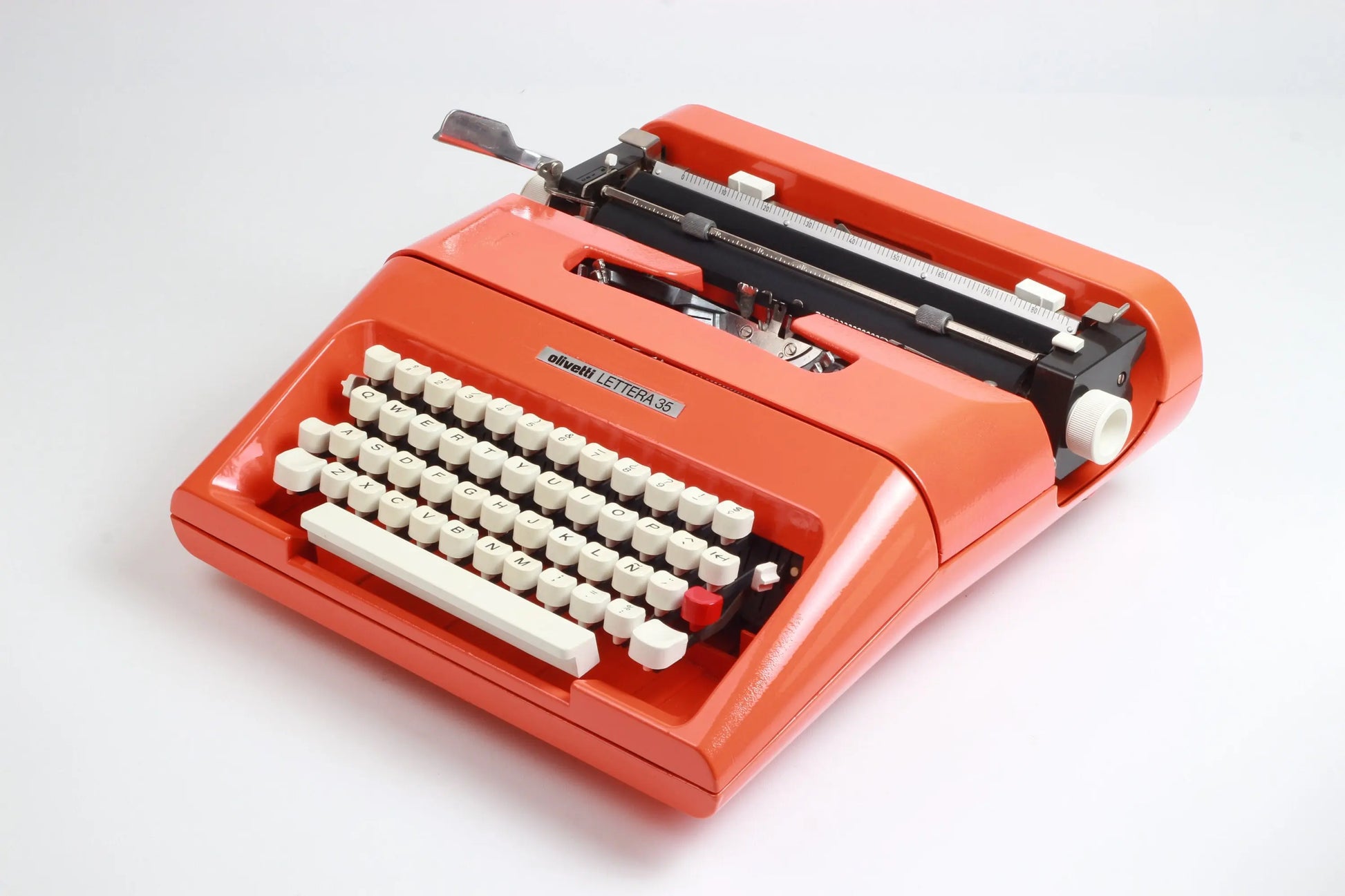 SALE! - Olivetti Lettera 35 Orange Typewriter, Vintage, Mint Condition, Professionally Serviced - ElGranero Typewriter.Company